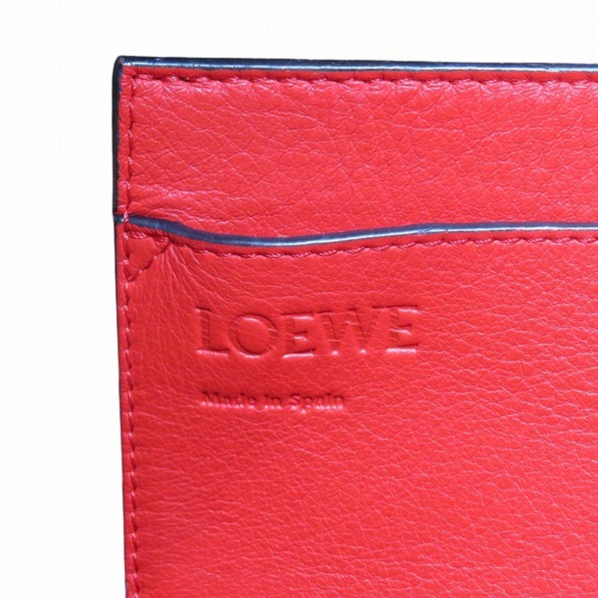 Loewe Red Color Leather Handbag Shoulder Bag (Pre-Owned)