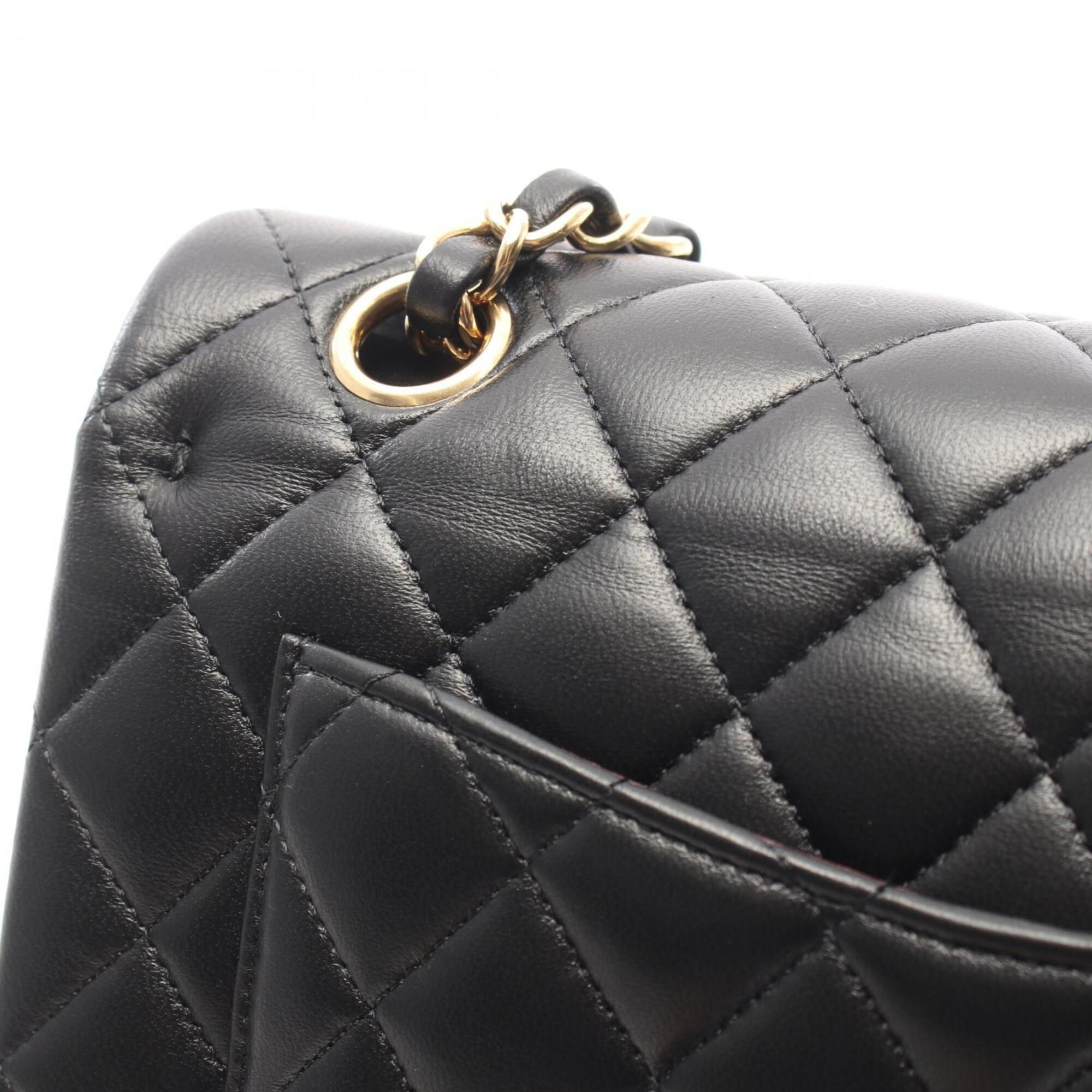 Chanel Black Leather Handbag Shoulder Bag (Pre-Owned)