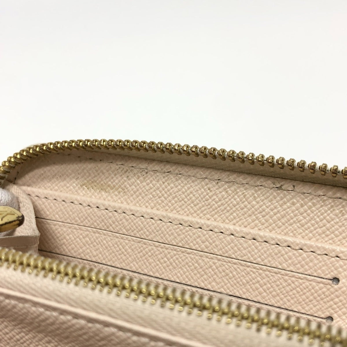 Louis Vuitton Orange White Canvas Long Wallet (Bi-Fold) (Pre-Owned)