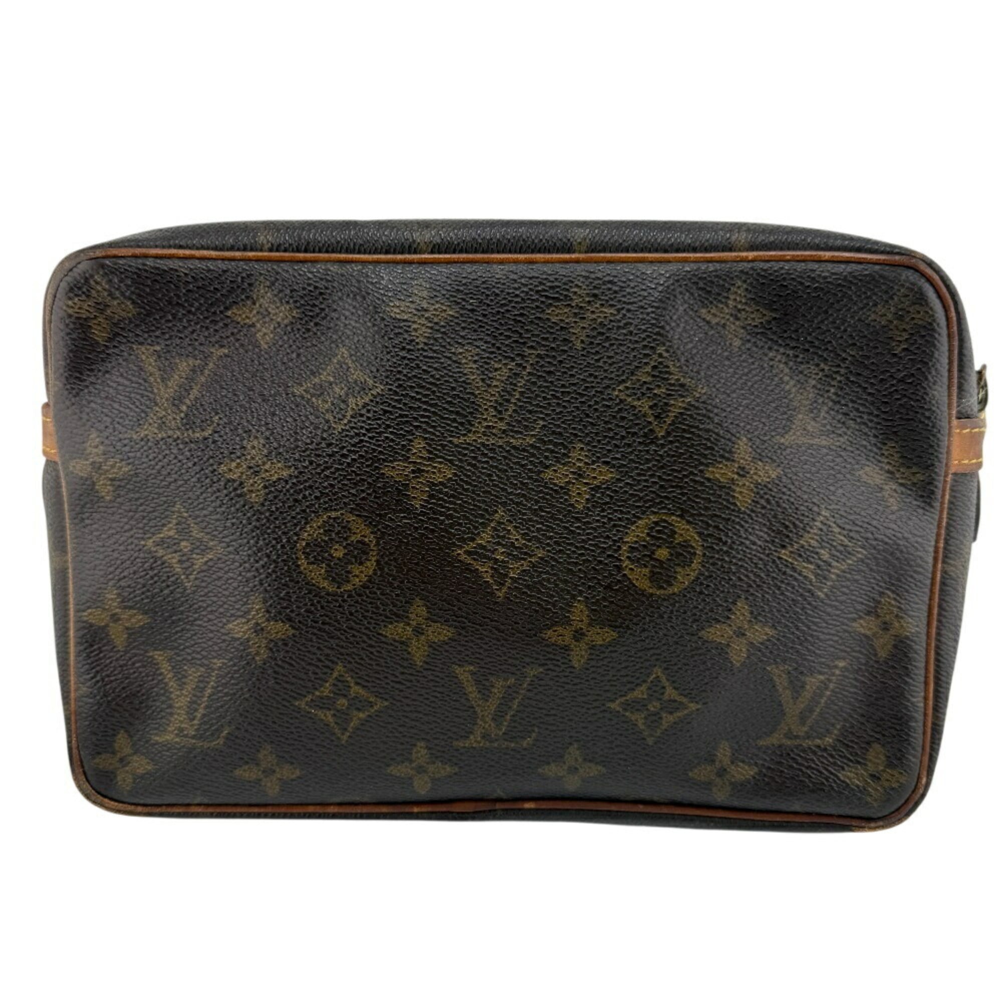 Louis Vuitton Brown Leather Clutch Bag (Pre-Owned)
