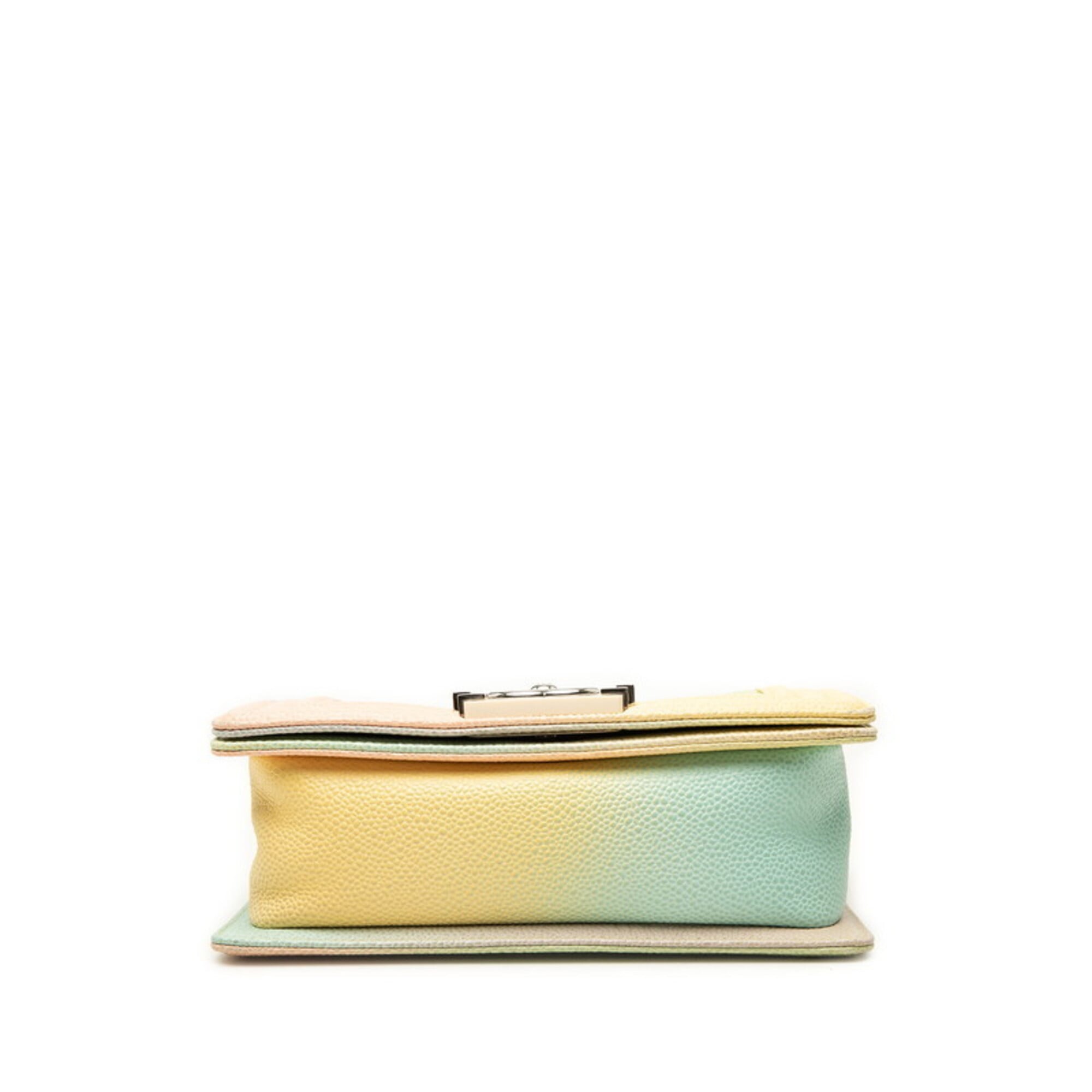 Chanel Boy Chanel Multi-Color Grained Calfskin Shoulder Bag (Pre-Owned)