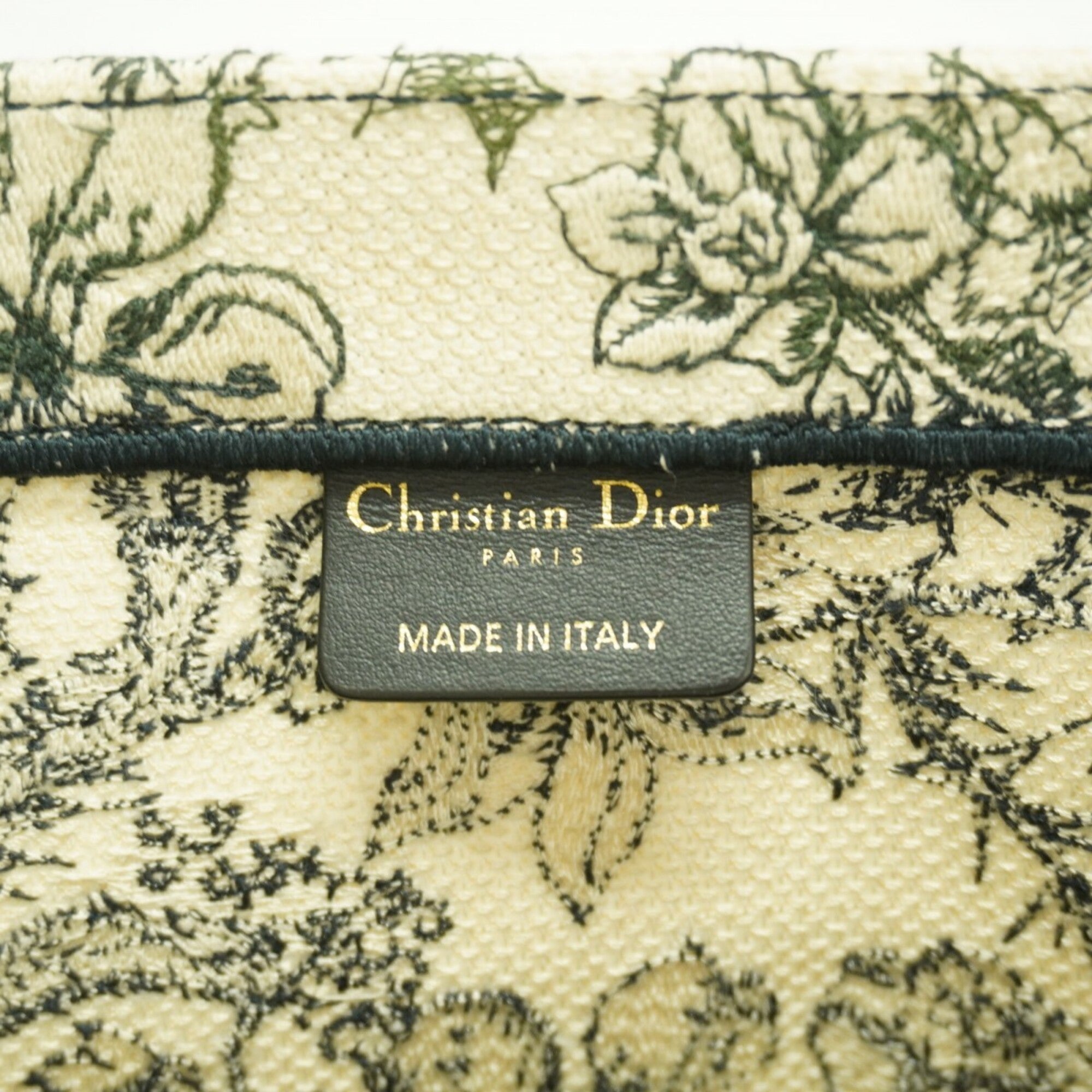 Christian Dior Ivory Navy Canvas Tote Bag (Pre-Owned)