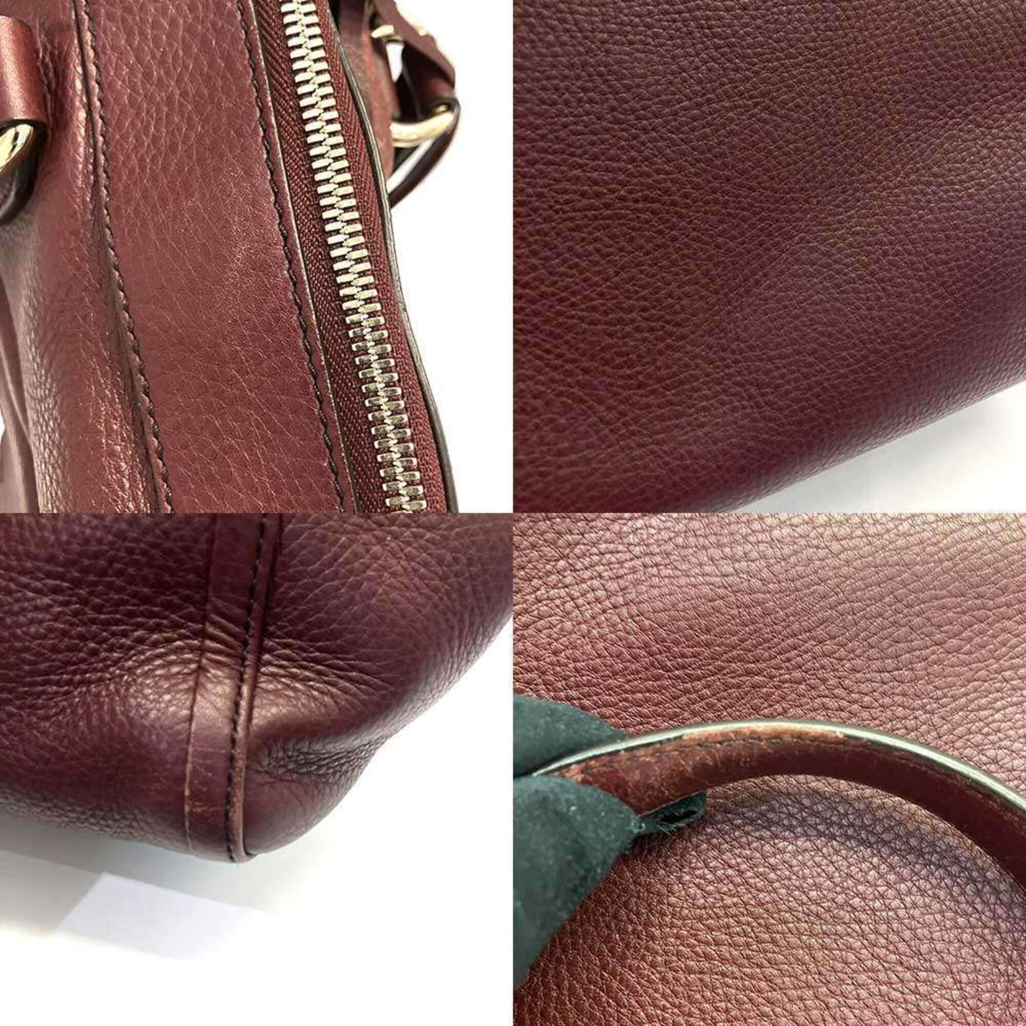 Gucci Soho Bordeaux Leather Tote Bag (Pre-Owned)