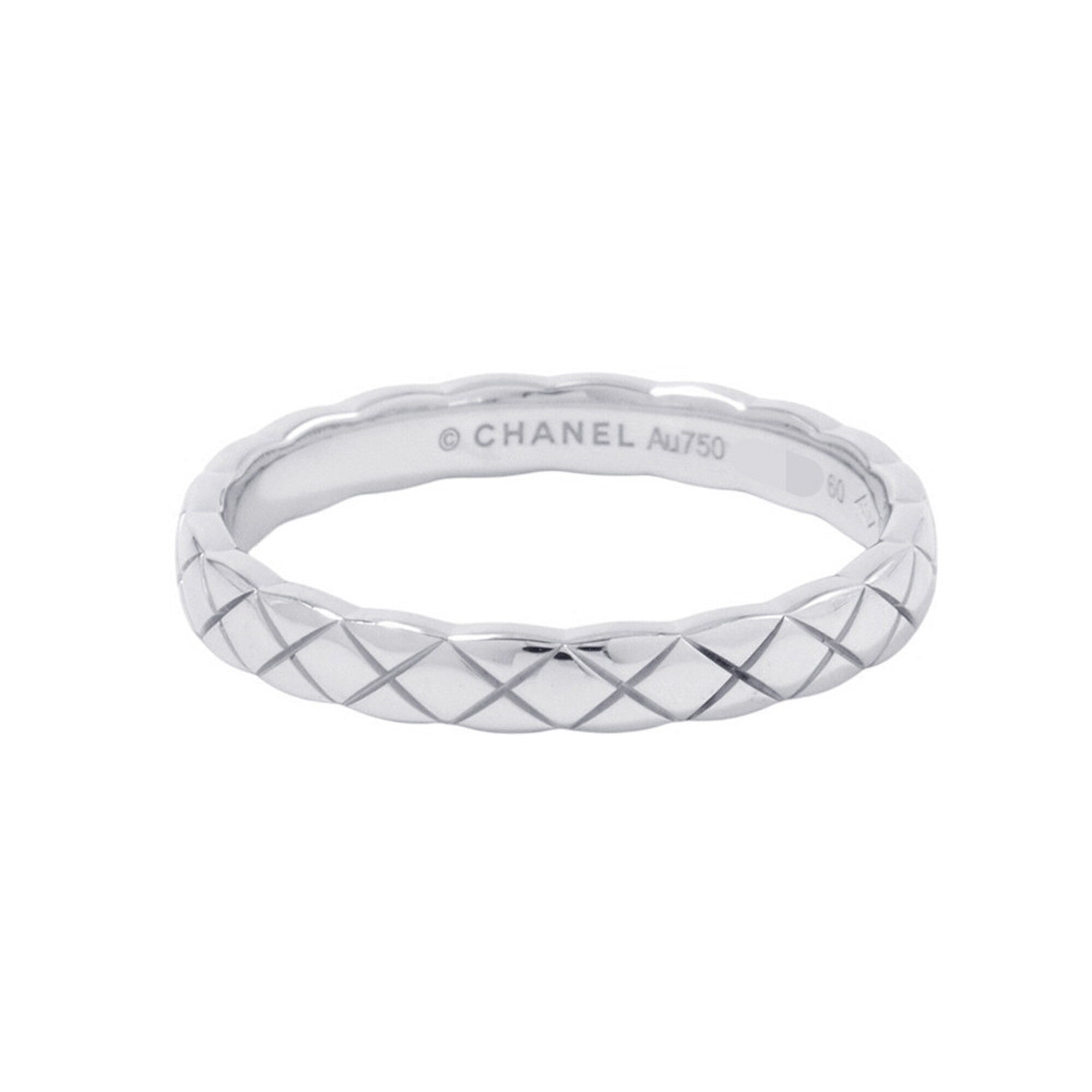 Chanel White Gold White Gold (18K) Band Ring (Pre-Owned)