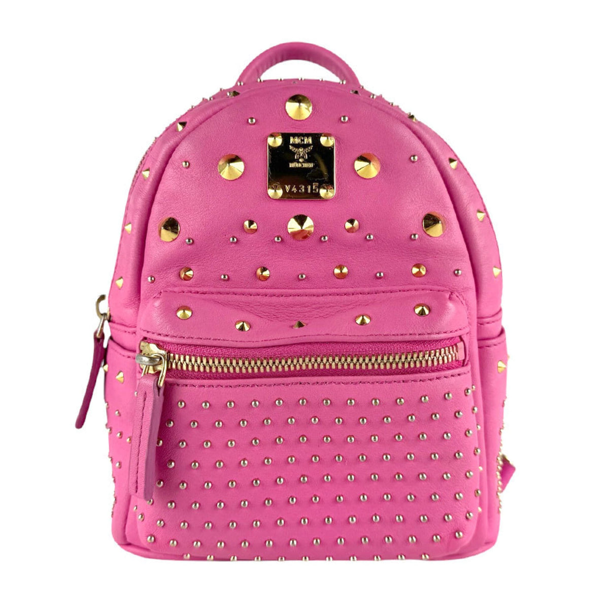 Mcm Gold Pink Leather Backpack (Pre-Owned)