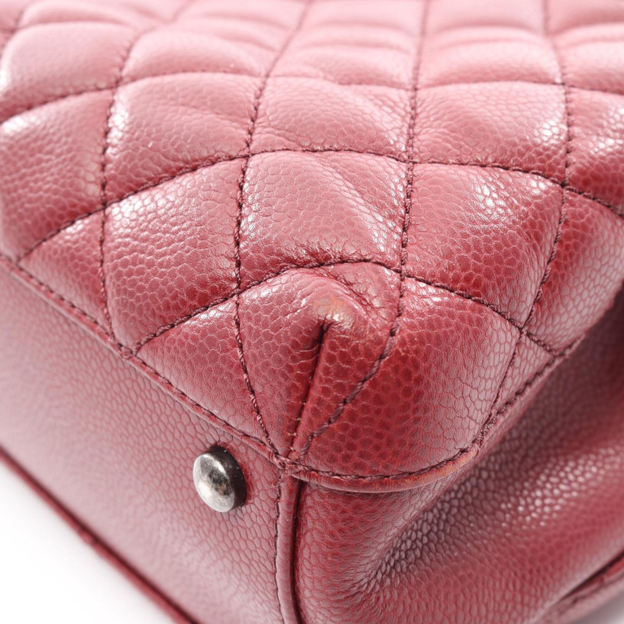 Chanel Bordeaux Grained Calfskin Handbag Shoulder Bag (Pre-Owned)