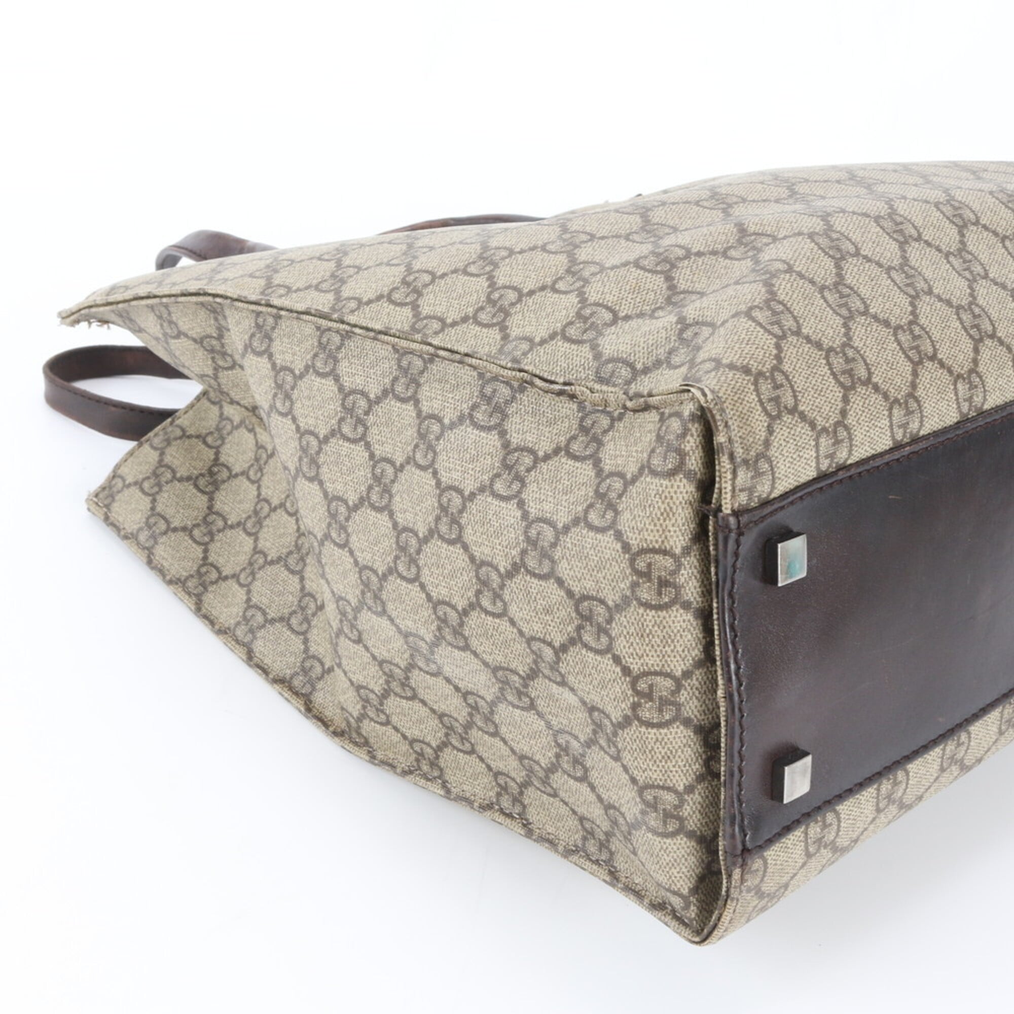 Gucci Beige Brown Gg Supreme Handbag Tote Bag (Pre-Owned)