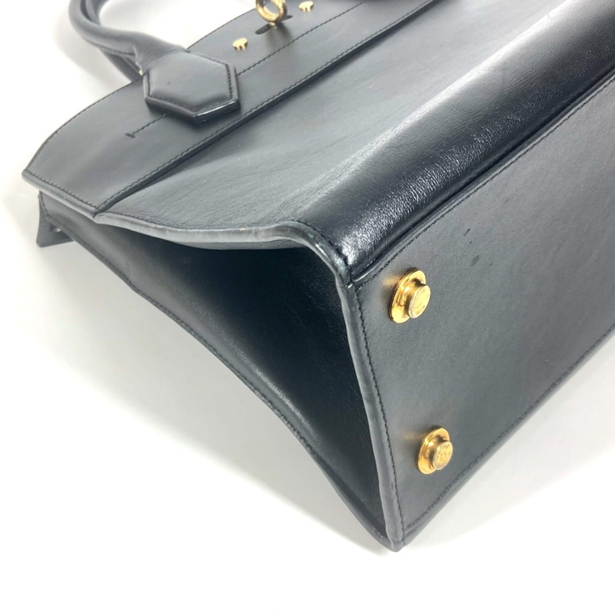 Louis Vuitton Black Noir Leather Handbag (Pre-Owned)