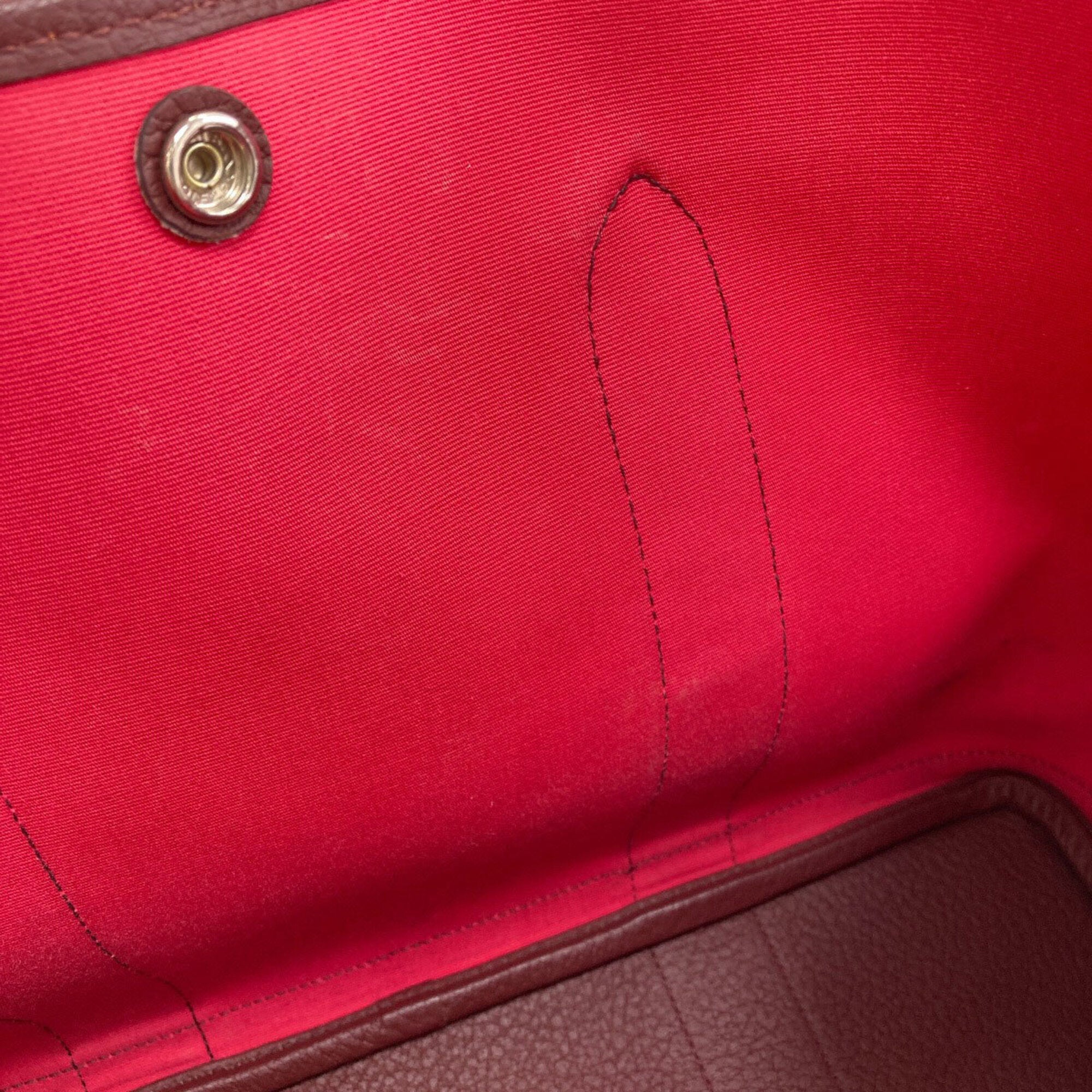 Hermes Pink Toile Officier Handbag (Pre-Owned)