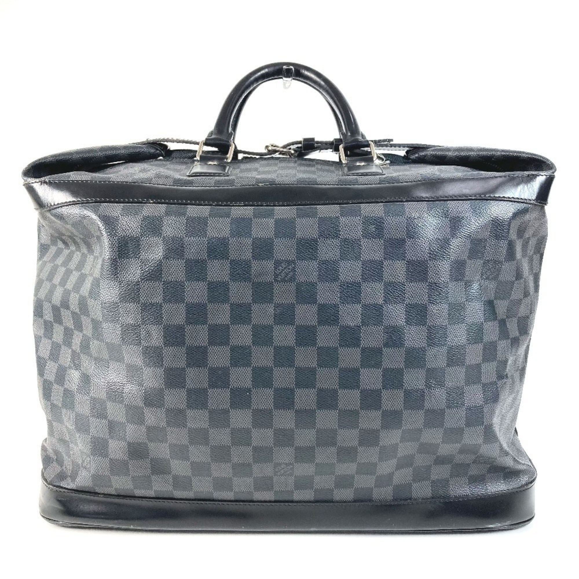 Louis Vuitton Black Damier Graphite Boston Bag Handbag (Pre-Owned)