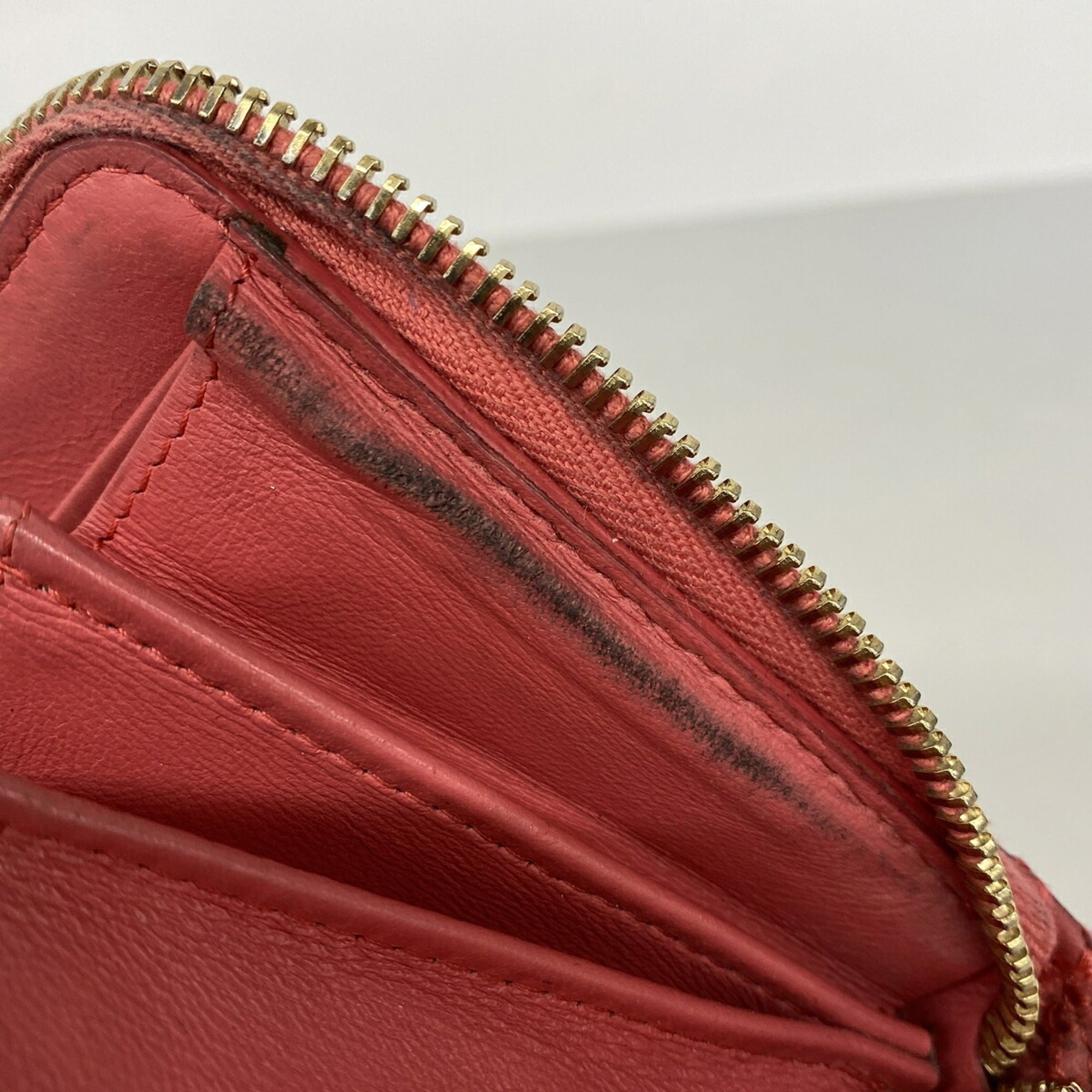 Chanel Pink Leather Long Wallet (Bi-Fold) (Pre-Owned)