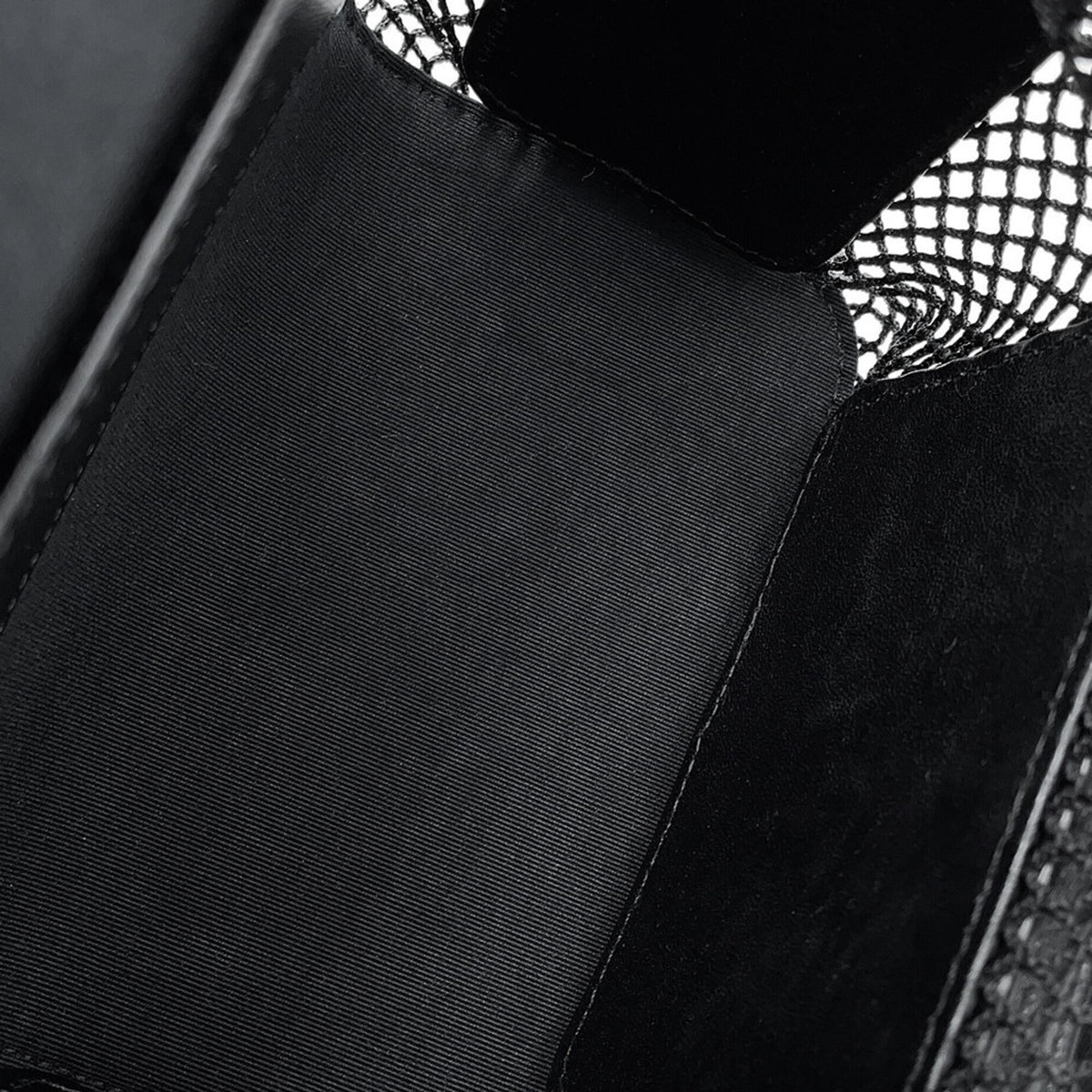 Chanel Matelasse Black Mesh Leather Backpack (Pre-Owned)