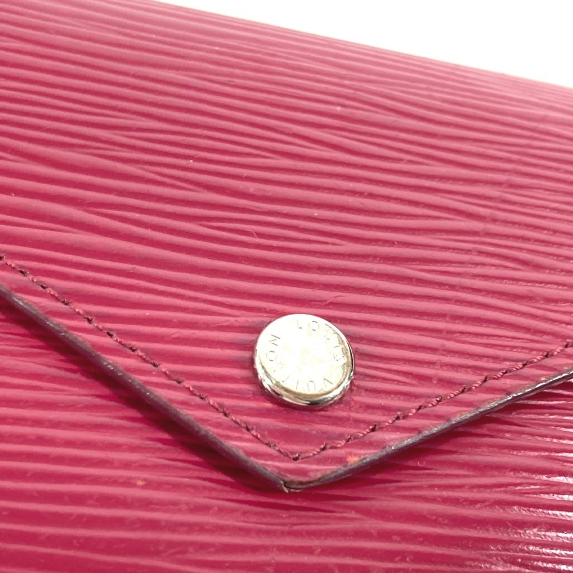 Louis Vuitton Fuchsia Purple Epi Leather Wallet (Tri-Fold) (Pre-Owned)