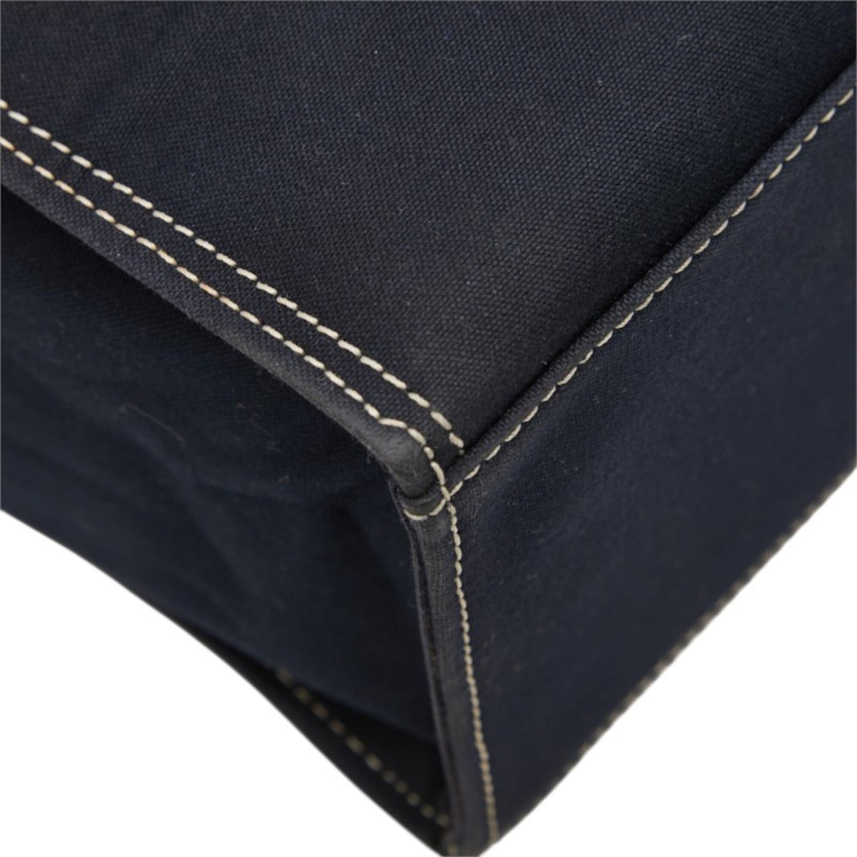 Fendi Navy Canvas Shoulder Bag Tote Bag (Pre-Owned)