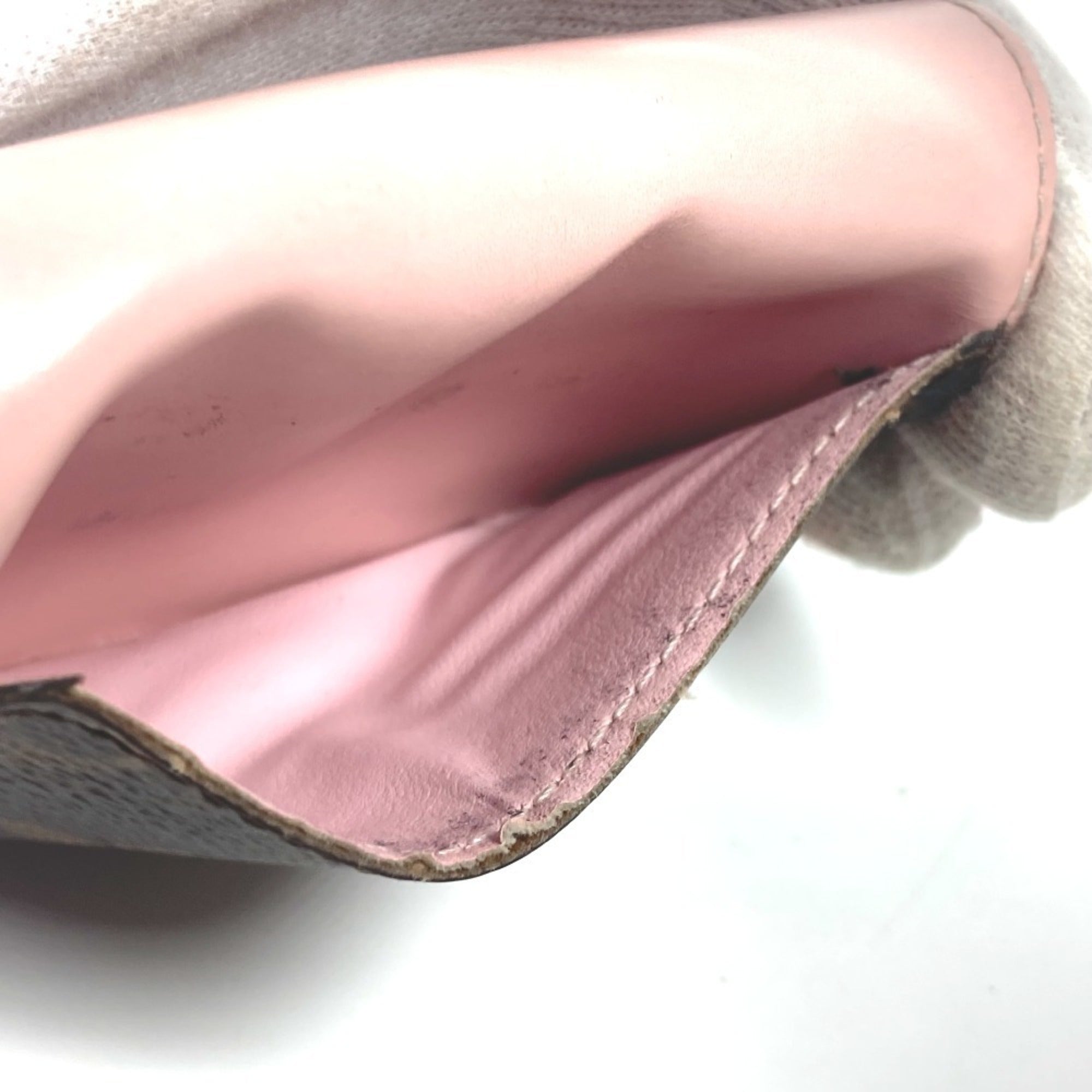 Louis Vuitton Monogram Brown Pink Rose Ballerine Monogram Wallet (Tri-Fold) (Pre-Owned)