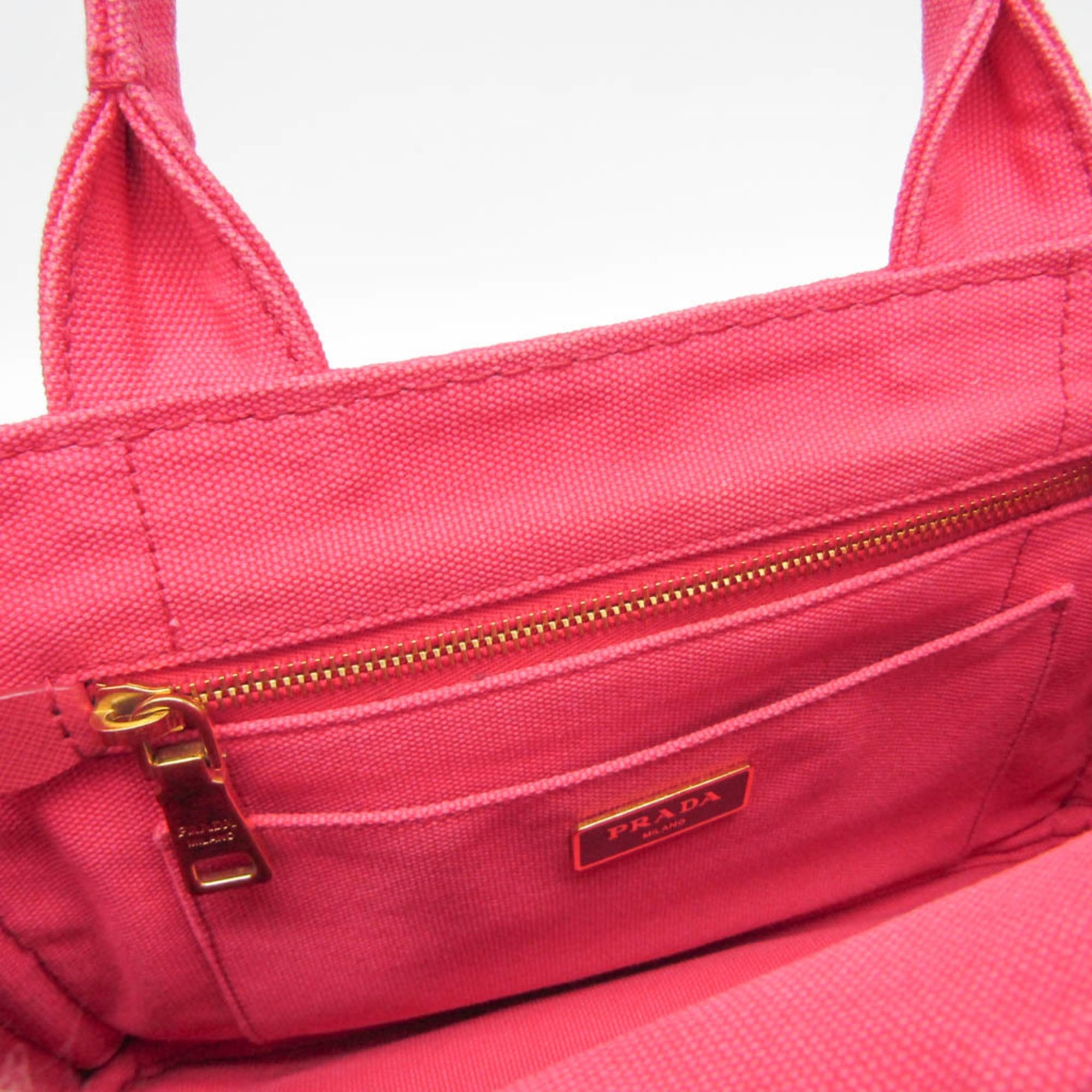 Prada Canapa Pink Canapa Shoulder Bag Tote Bag (Pre-Owned)
