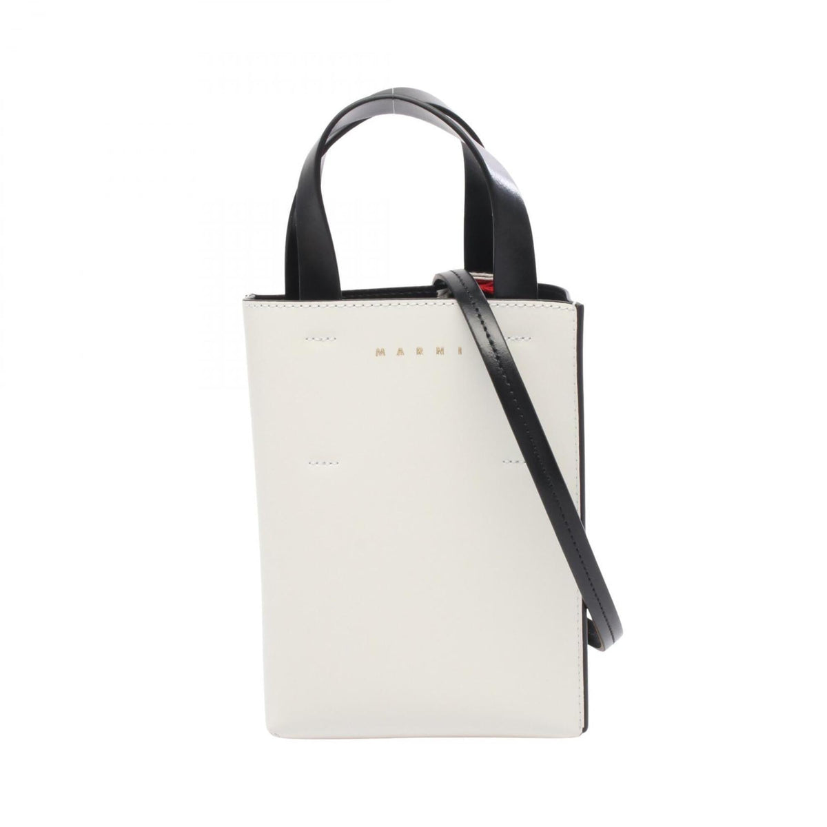Marni Pink White Leather Handbag (Pre-Owned)