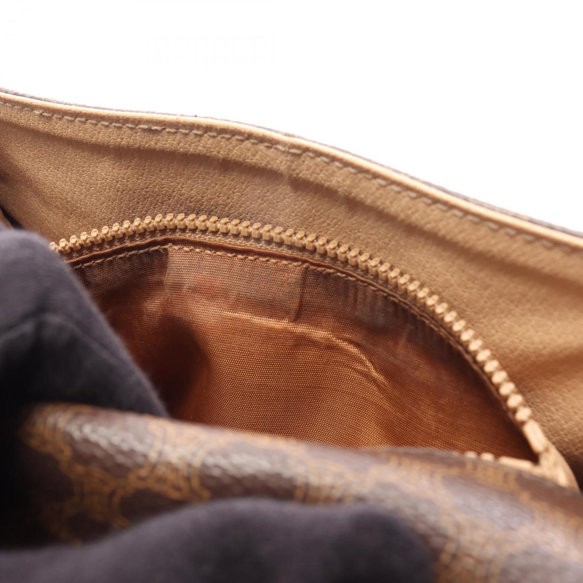 Celine Brown Coated Canvas Leather Handbag (Pre-Owned)