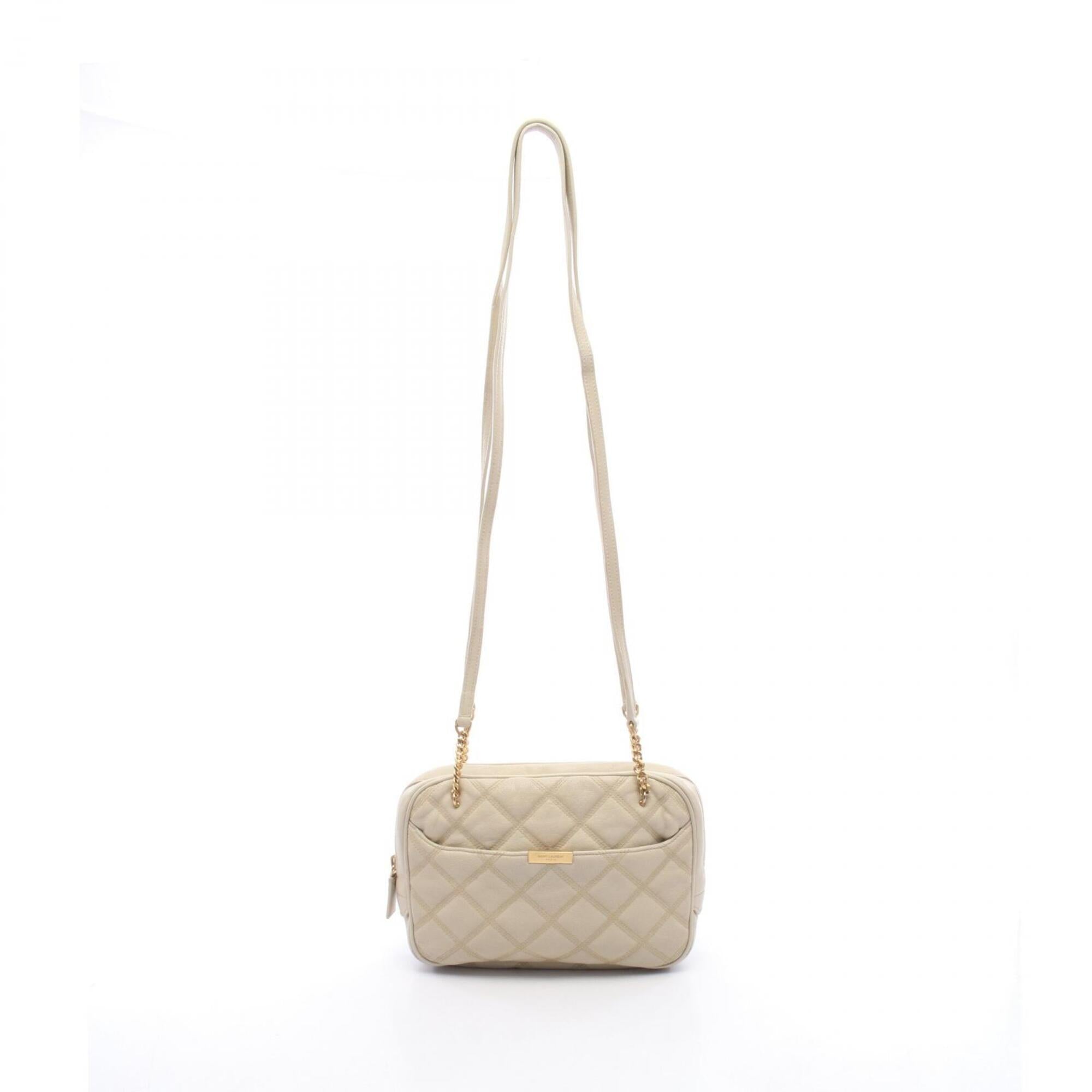 Yves Saint Laurent Ivory Leather Shoulder Bag (Pre-Owned)
