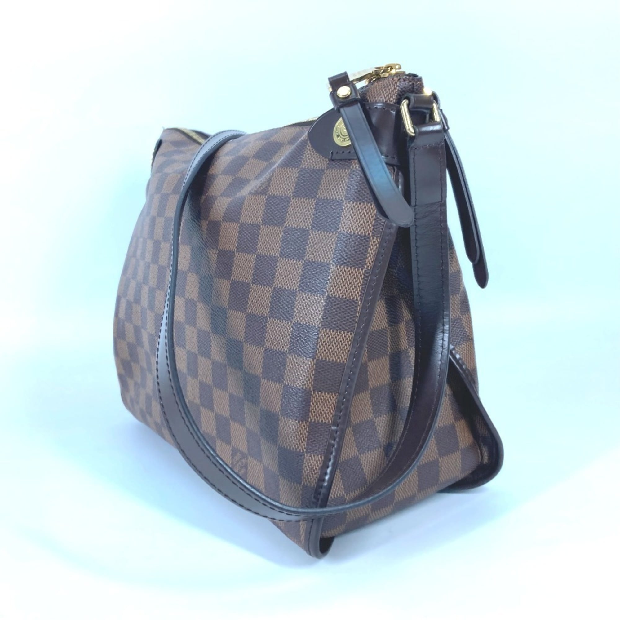 Louis Vuitton Damier Brown Damier Canvas Ebene Or Damier Canvas Shoulder Bag (Pre-Owned)