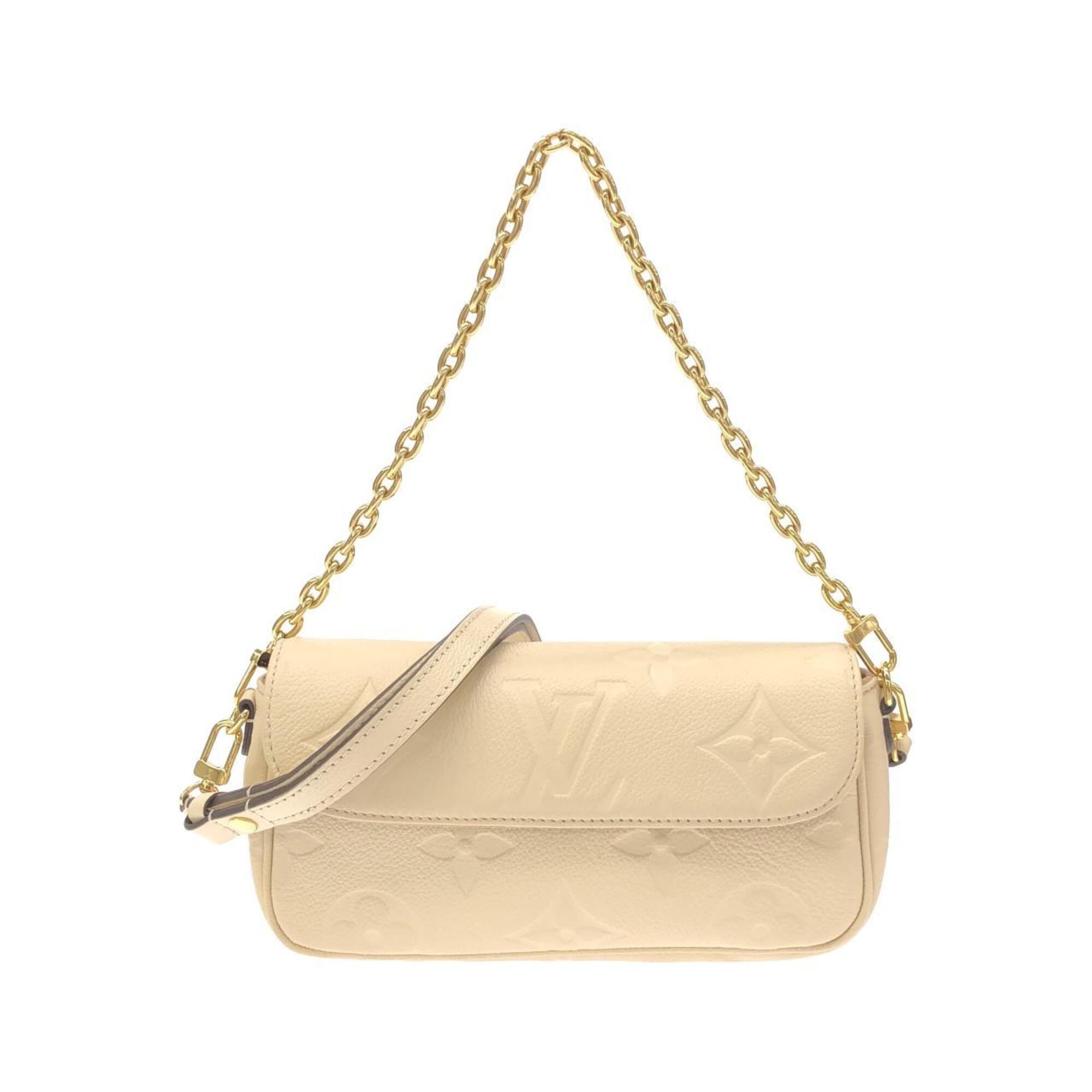 Louis Vuitton Beige Leather Shoulder Bag (Pre-Owned)