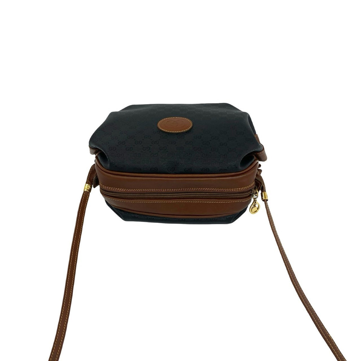 Gucci Black Brown Leather Pvc Pochette Shoulder Bag (Pre-Owned)
