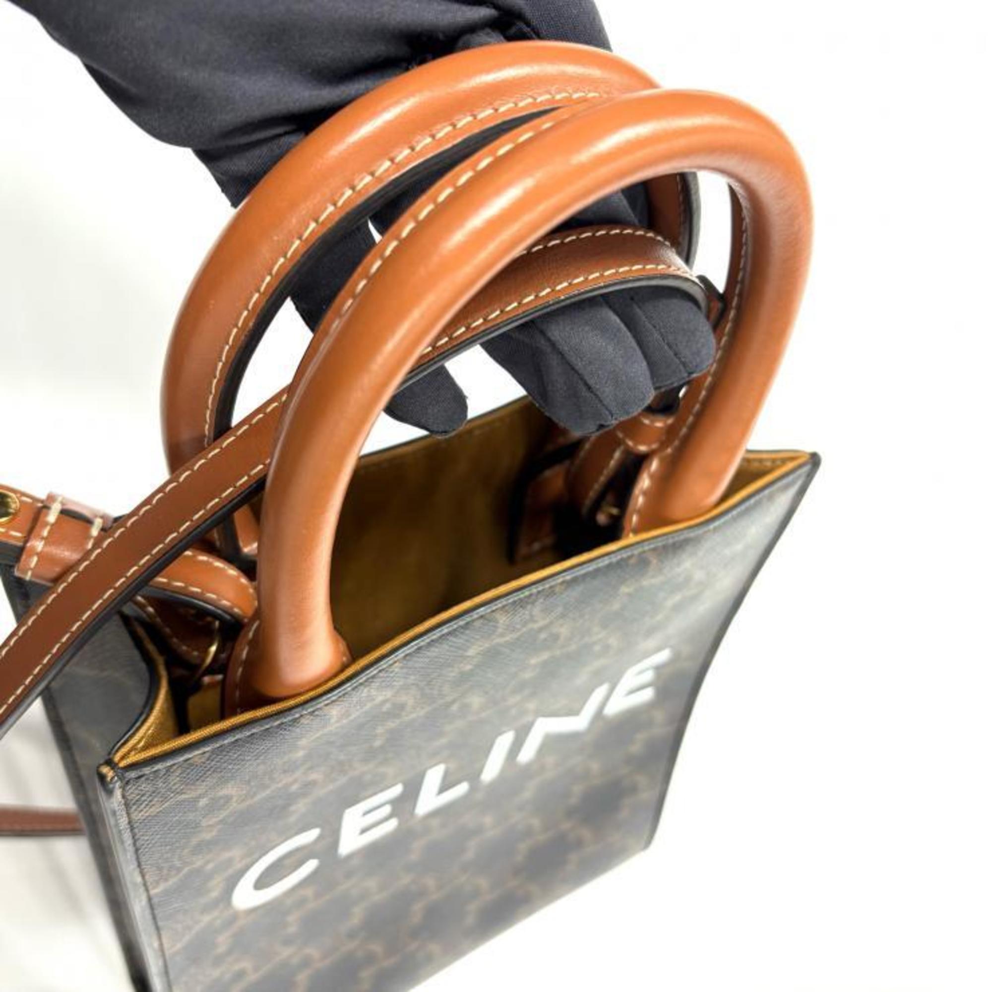 Celine Brown Pvc Leather Shoulder Bag (Pre-Owned)