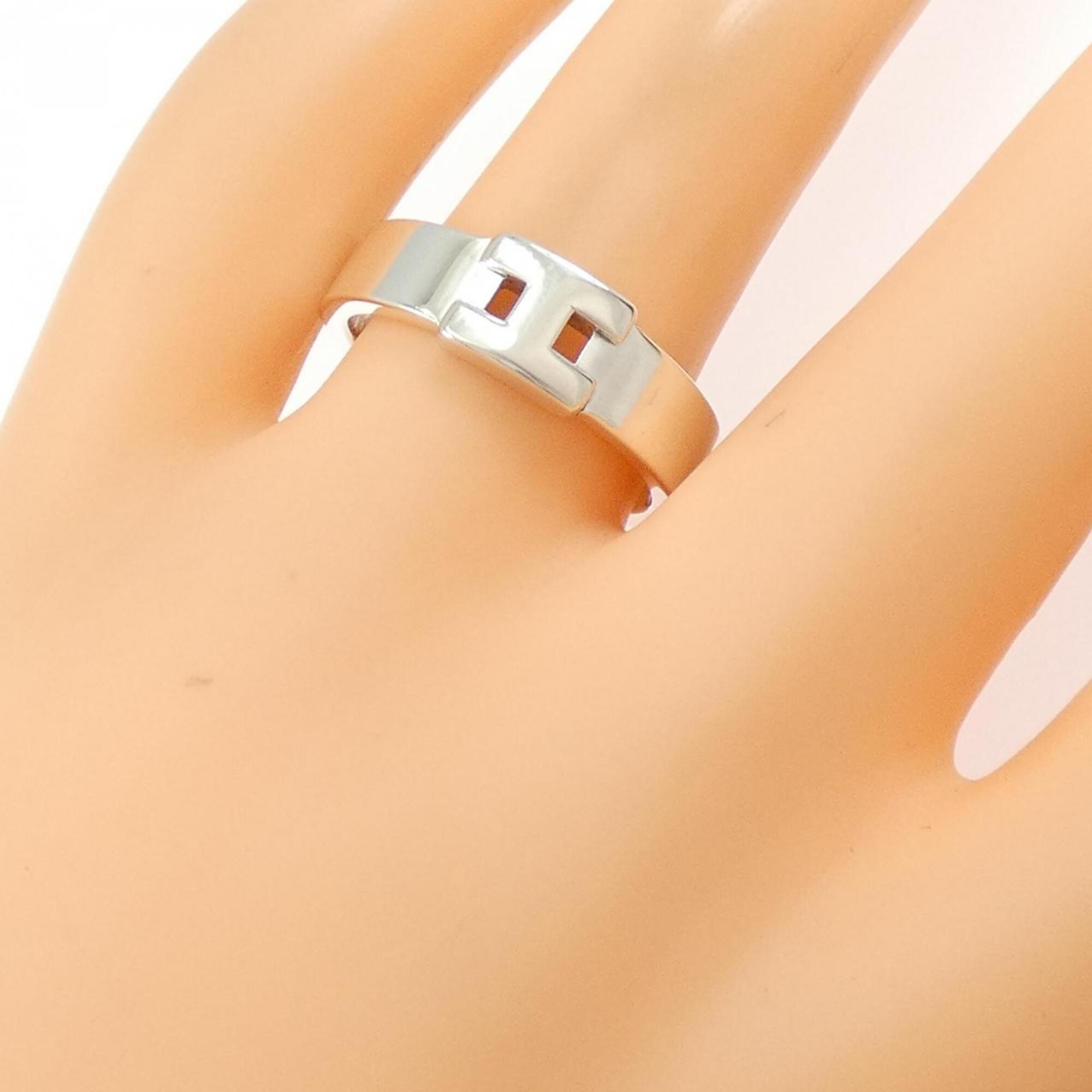 Hermes Silver 925 Band Ring (Pre-Owned)