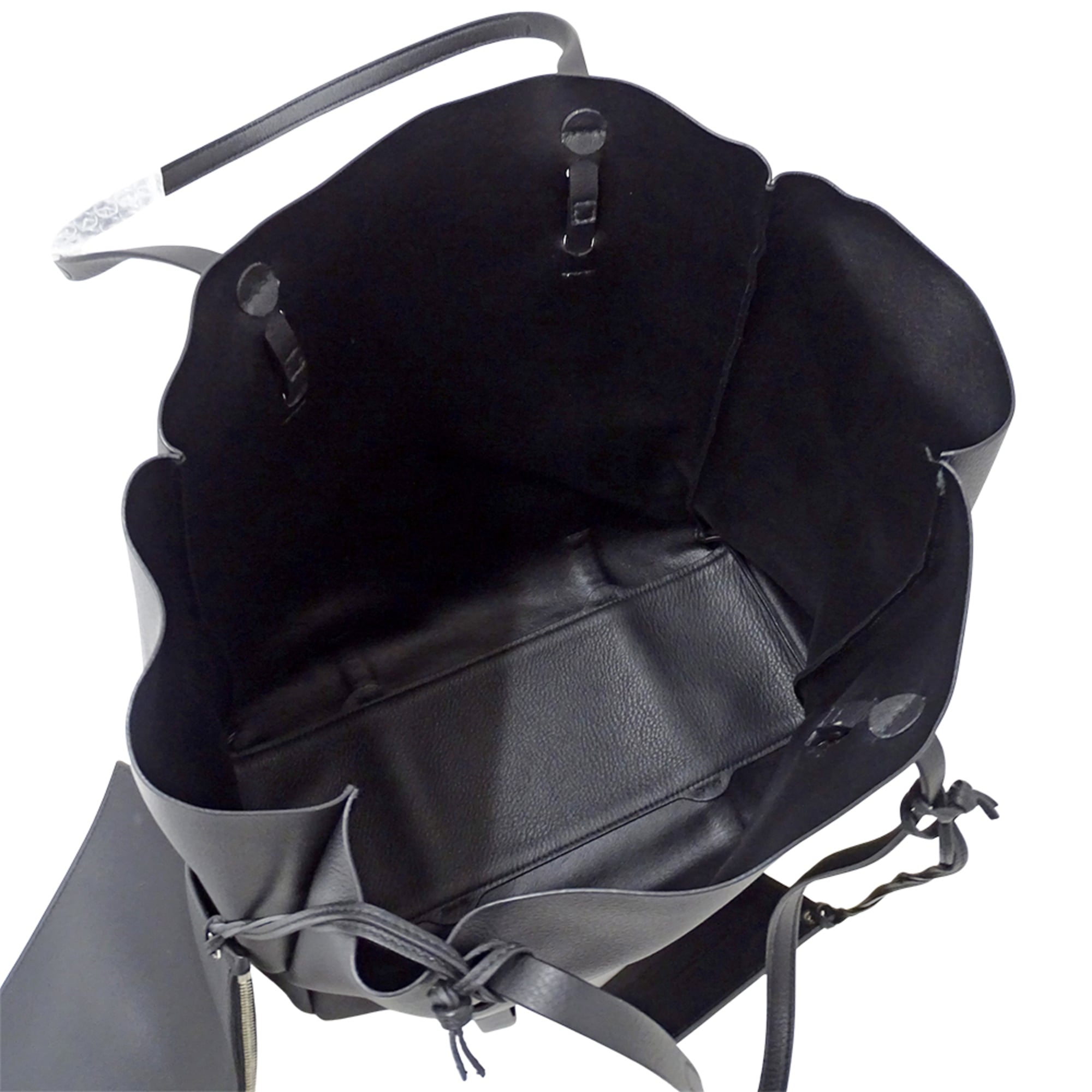 Balenciaga Black Leather Handbag Tote Bag (Pre-Owned)