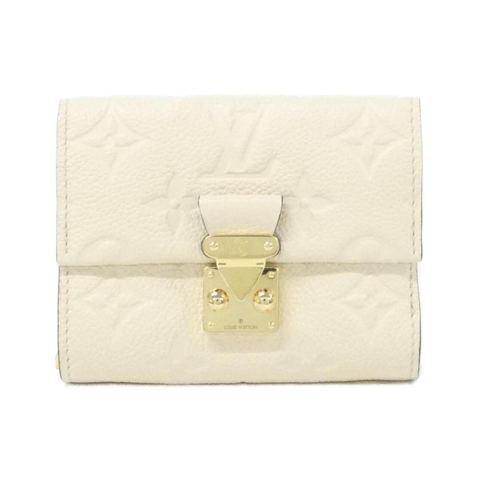 Louis Vuitton Beige Leather Wallet (Tri-Fold) (Pre-Owned)