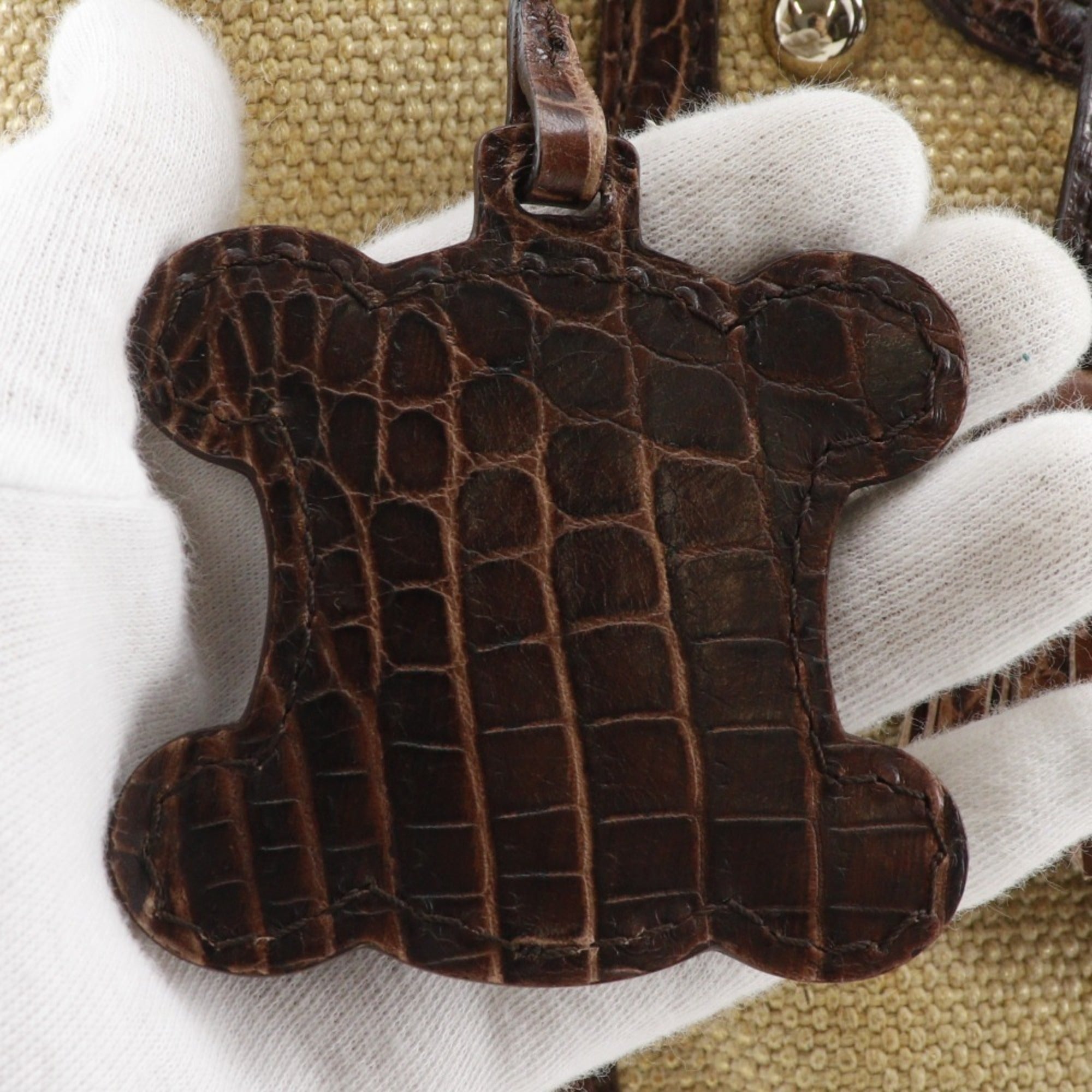 Celine Boogie Brown Straw Leather Handbag (Pre-Owned)