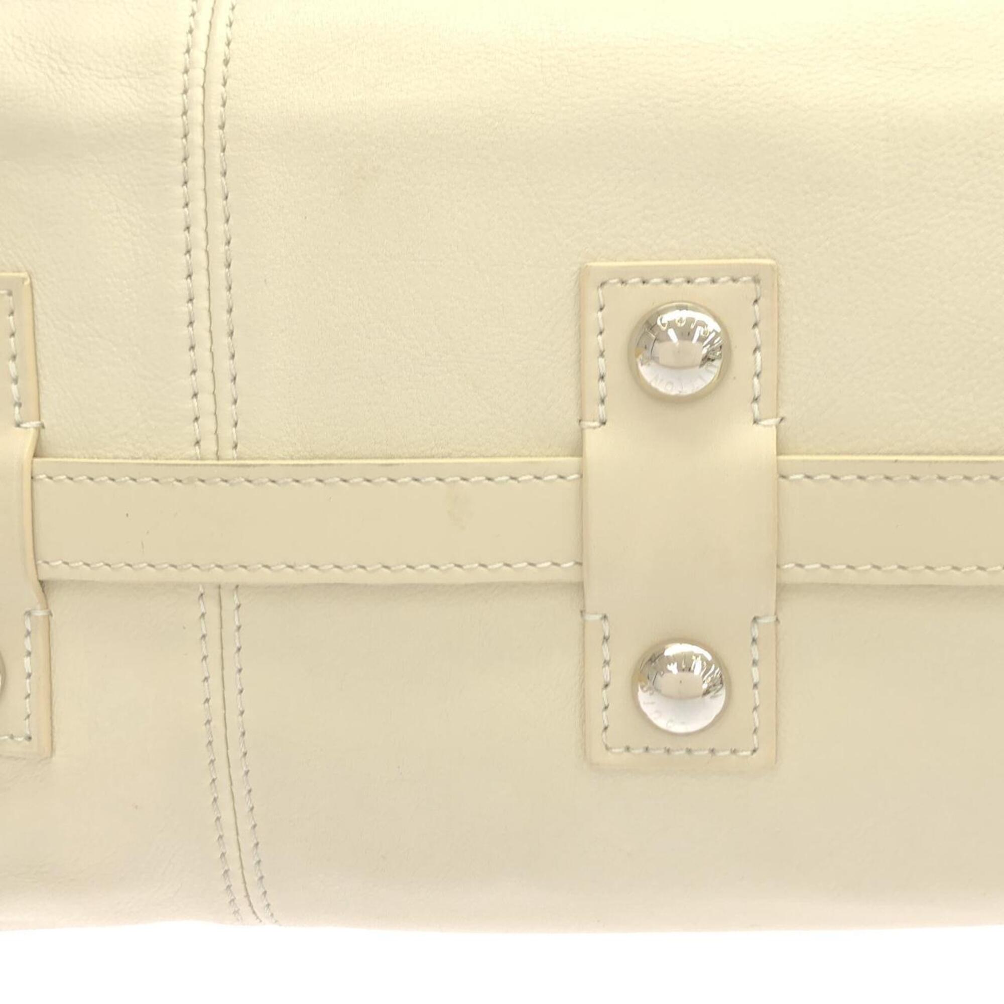 Louis Vuitton Ivory Leather Handbag (Pre-Owned)