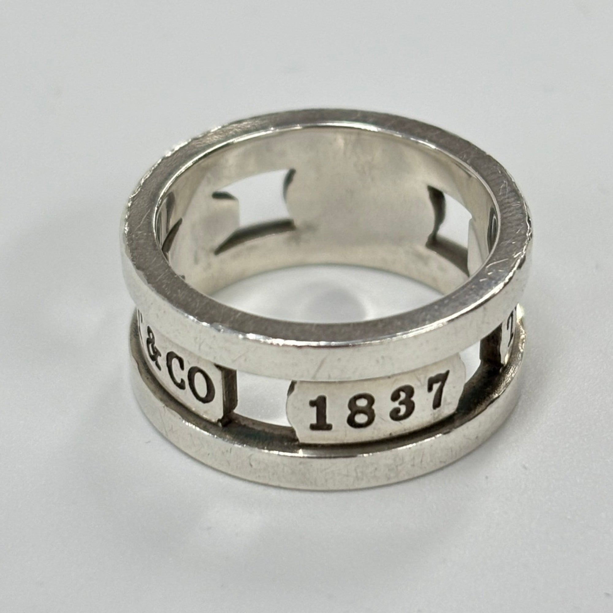 Tiffany Silver Silver 925 Band Ring (Pre-Owned)