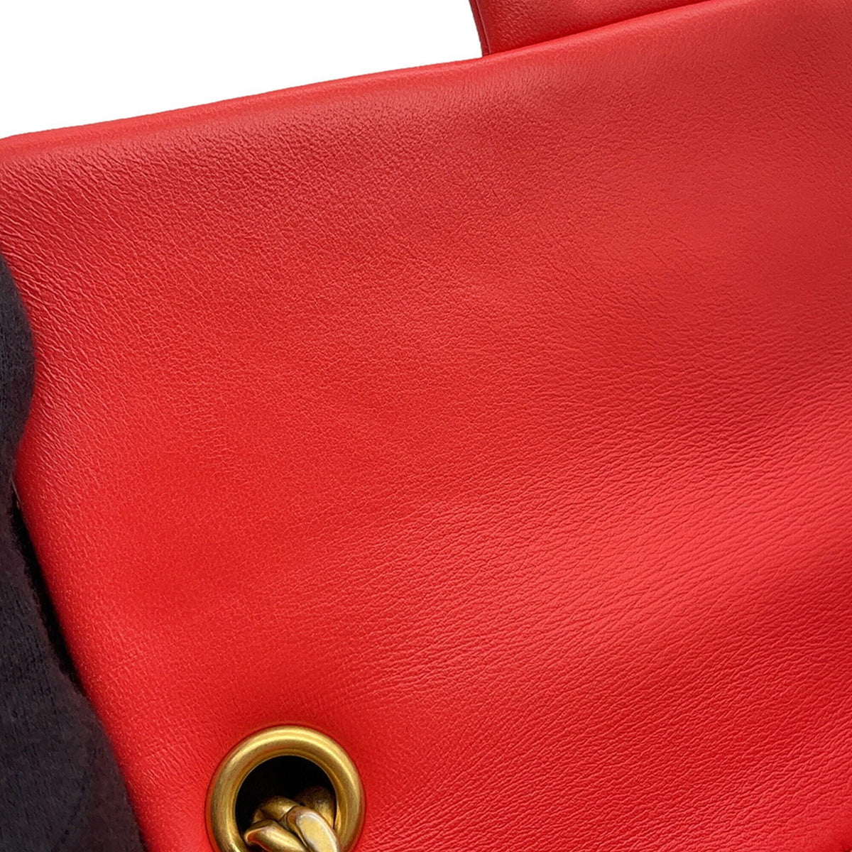 Chanel Coral Red Leather Handbag Shoulder Bag (Pre-Owned)