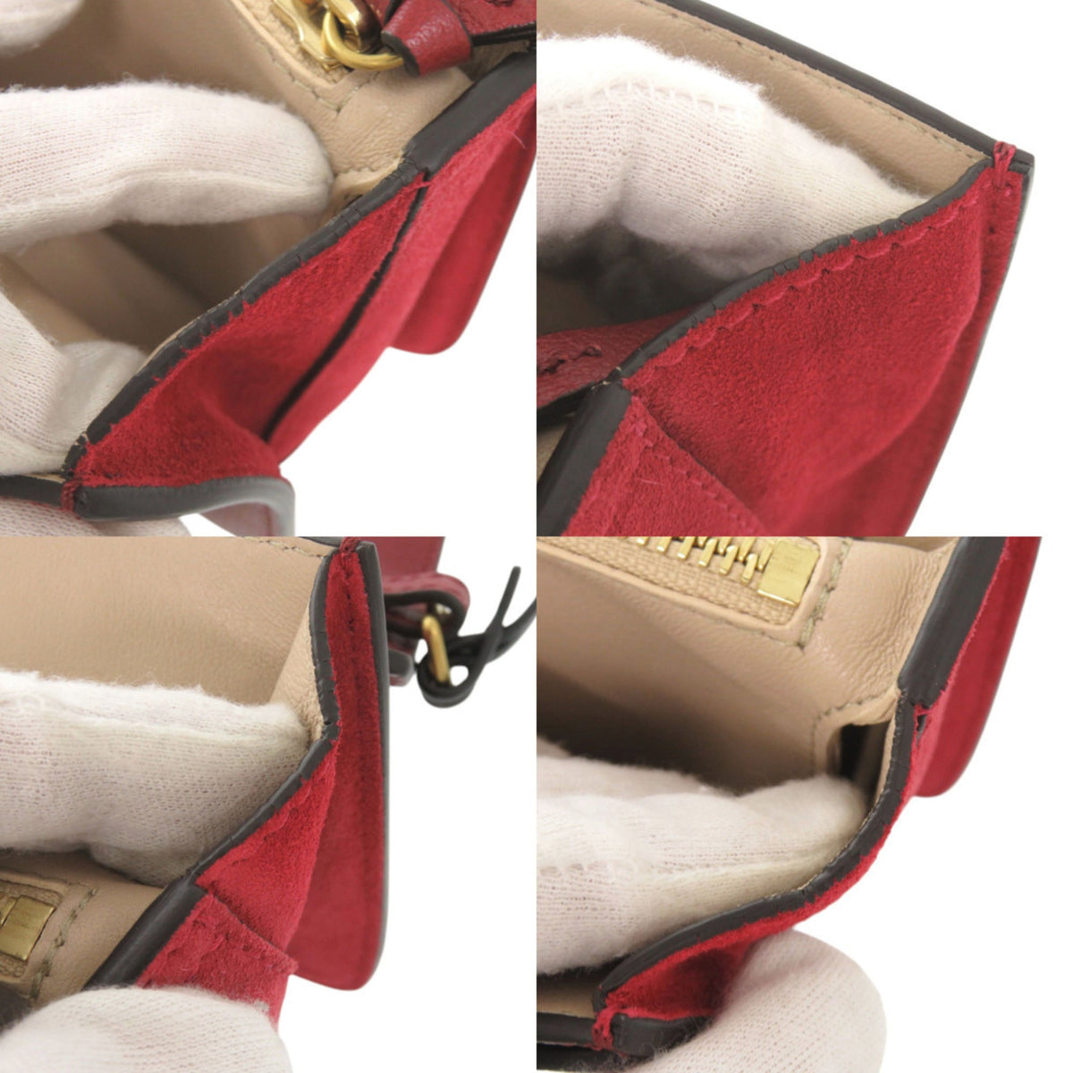 Chloé Red Color Leather Shoulder Bag (Pre-Owned)