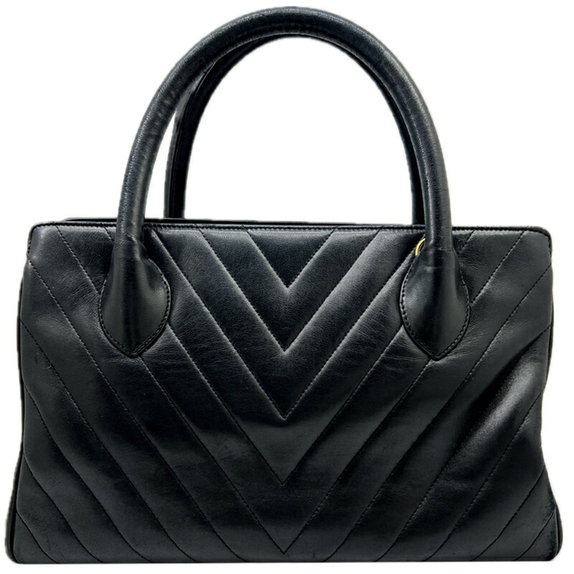 Chanel Black Leather Handbag (Pre-Owned)