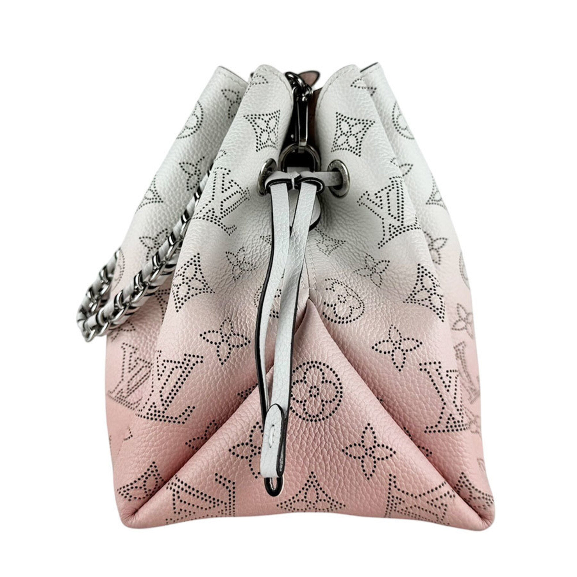 Louis Vuitton Pink White Mahina Leather Handbag Shoulder Bag (Pre-Owned)