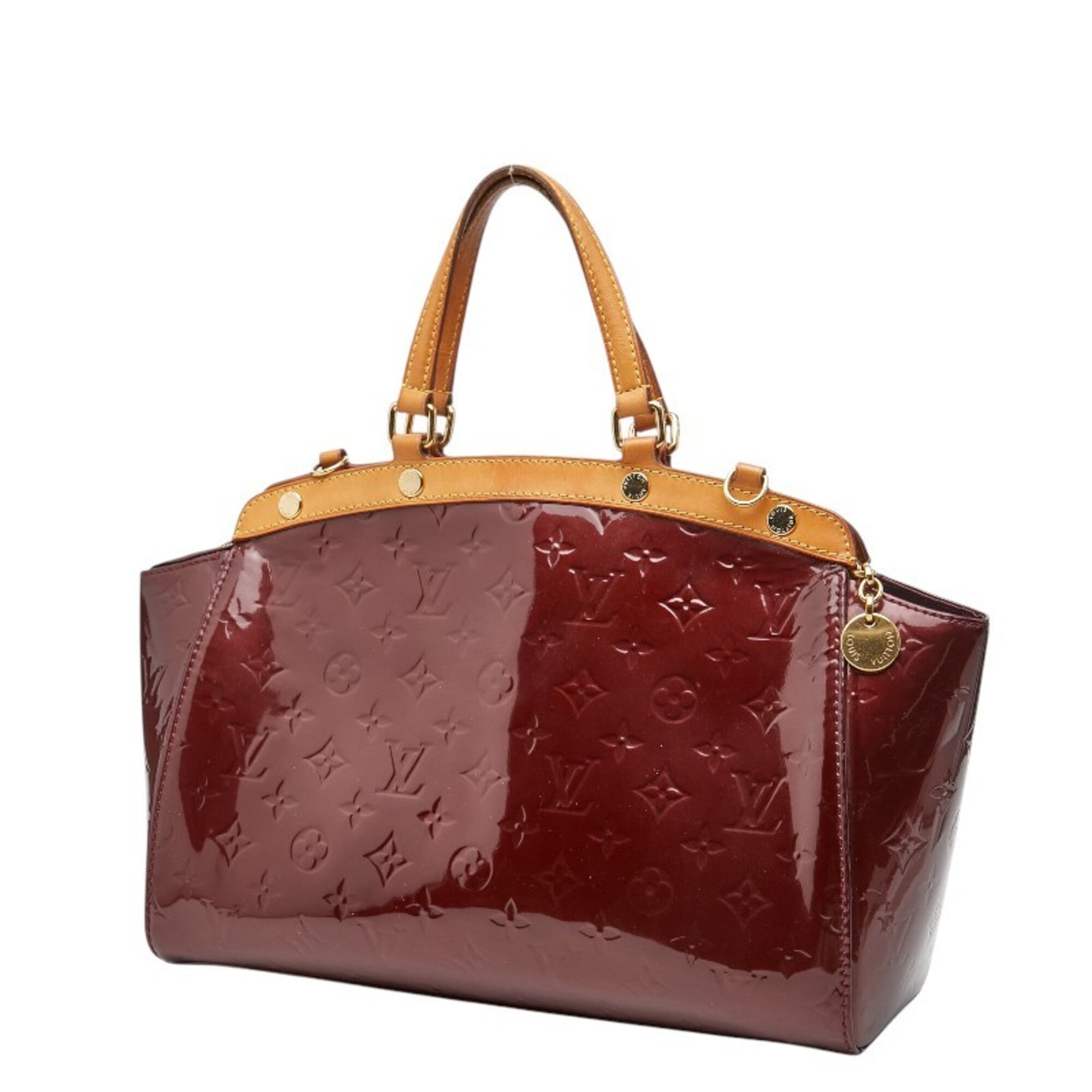 Louis Vuitton Red Color Rouge Rouge Fauviste Wine Patent Leather Handbag Shoulder Bag (Pre-Owned)