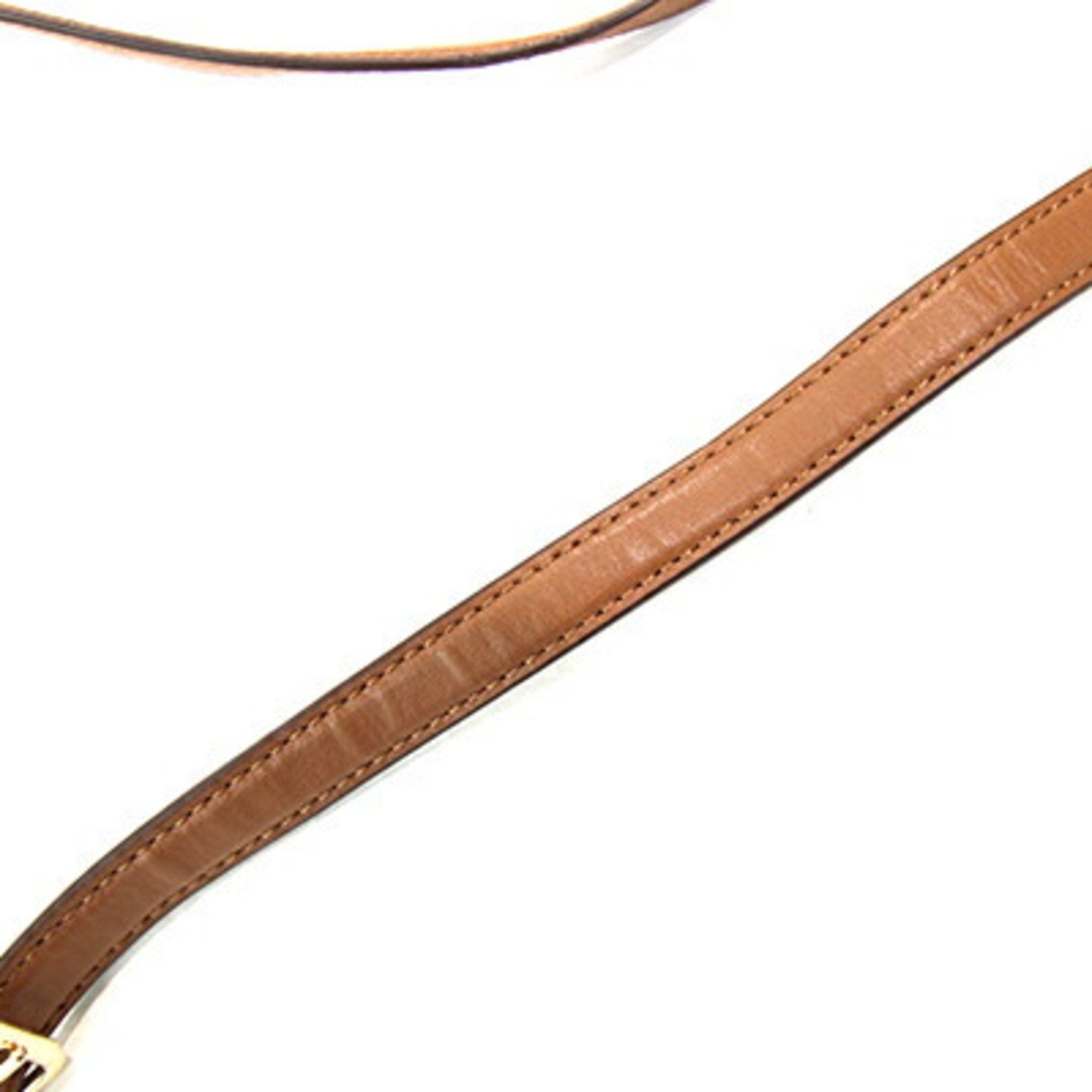 Coach Signature Beige Brown Pvc Leather Shoulder Bag (Pre-Owned)