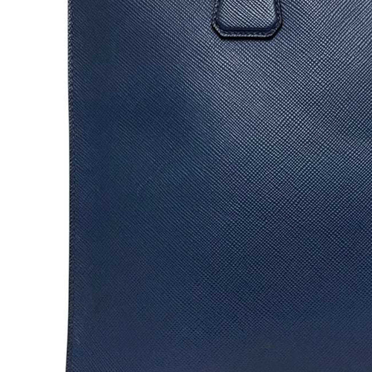 Prada Saffiano Blue Saffiano Leather Tote Bag (Pre-Owned)