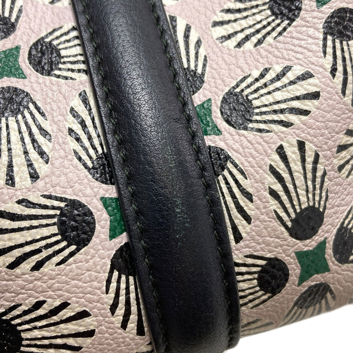 Christian Dior Black Green Pink Leather Handbag (Pre-Owned)