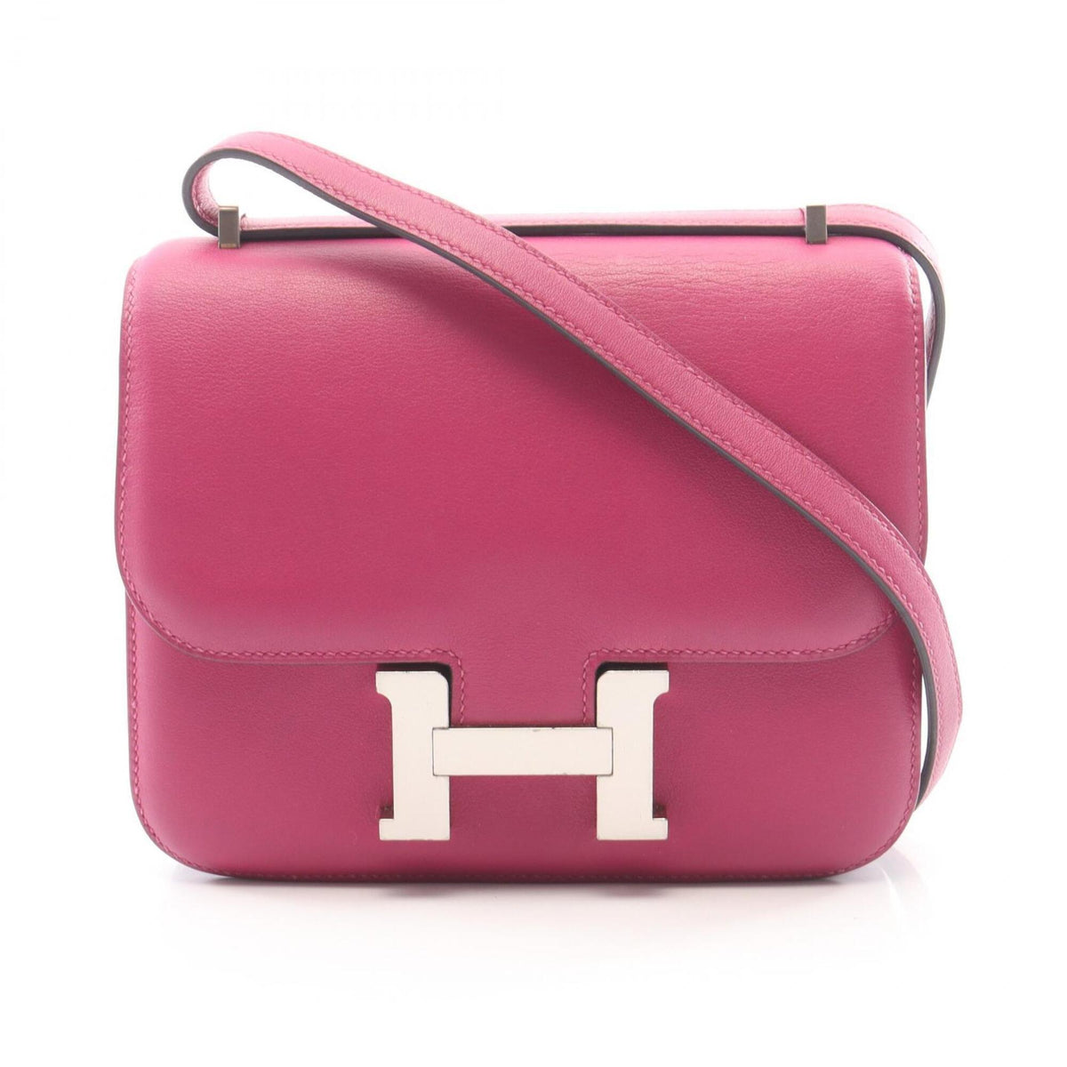 Hermes Pink Rose Purple Swift Leather Shoulder Bag (Pre-Owned)