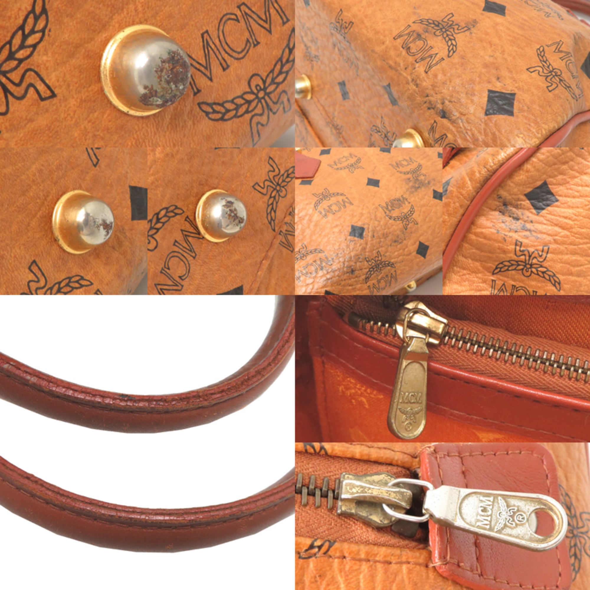 Mcm Brown Pvc Boston Bag (Pre-Owned)