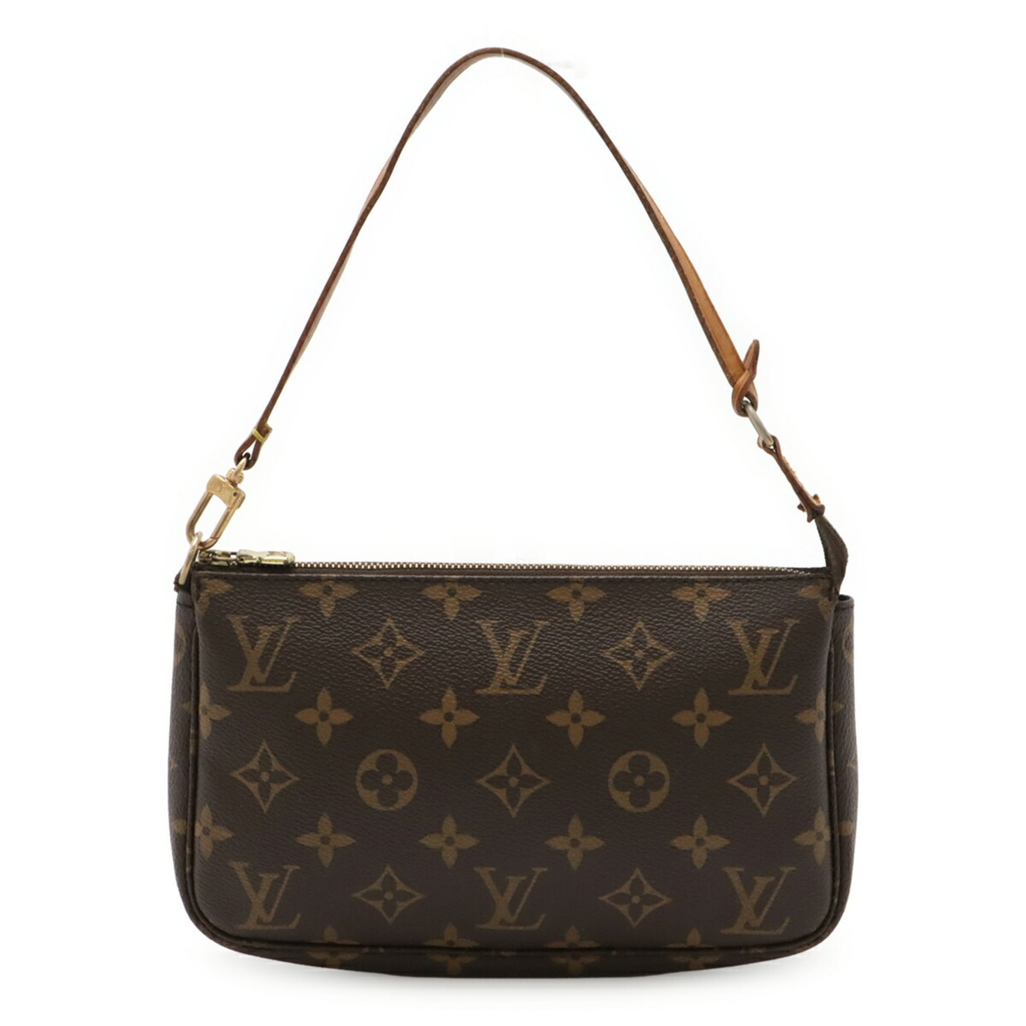Louis Vuitton Brown Monogram Canvas Pvc Coated Canvas Handbag Pochette Pouch (Pre-Owned)