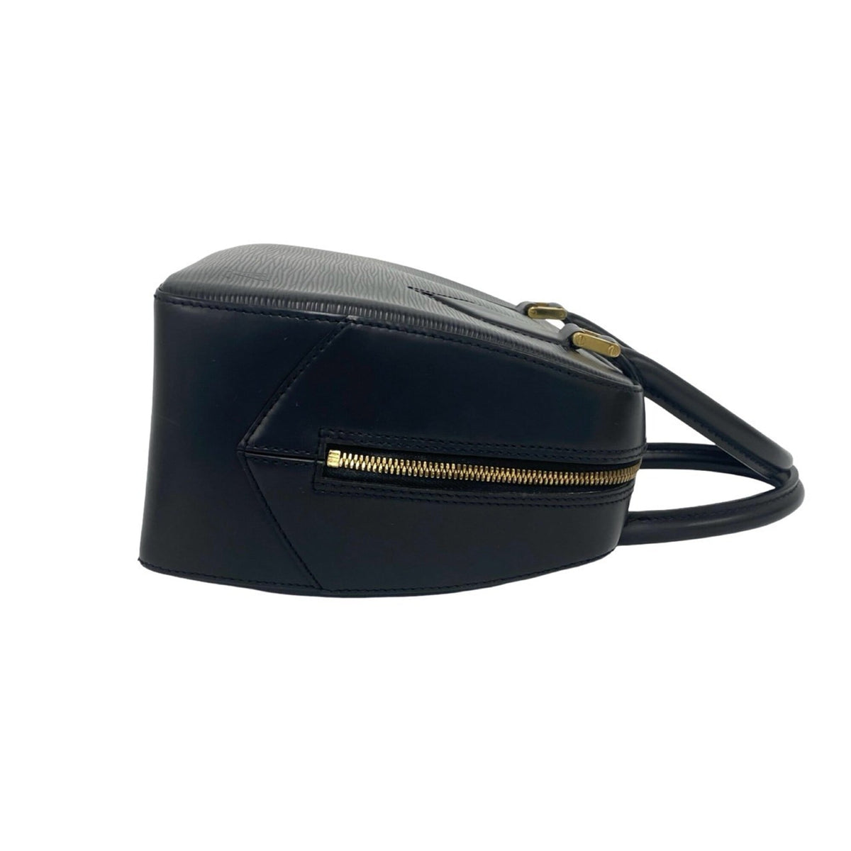 Louis Vuitton Black Leather Boston Bag Handbag (Pre-Owned)