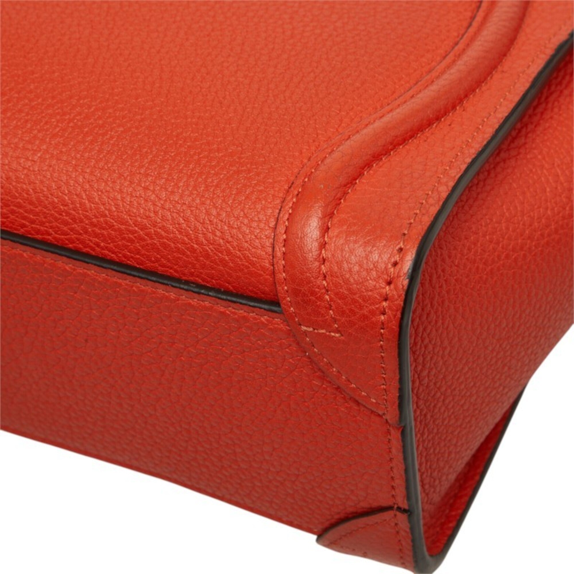 Celine Red Color Leather Handbag Shoulder Bag (Pre-Owned)