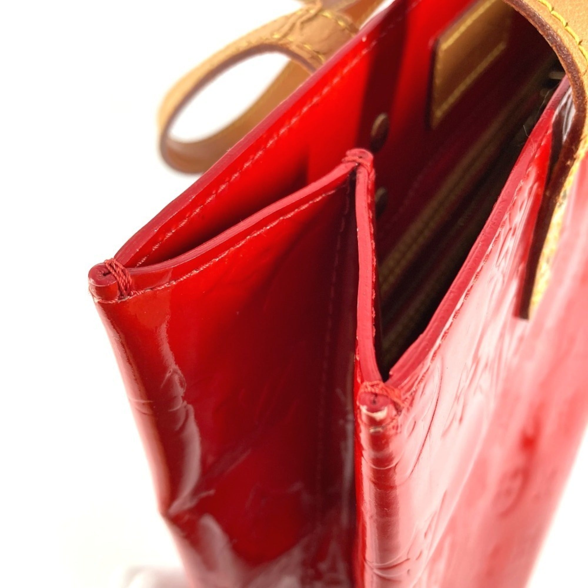 Louis Vuitton Red Color Rouge Monogram Vernis Canvas Shoulder Bag Tote Bag (Pre-Owned)