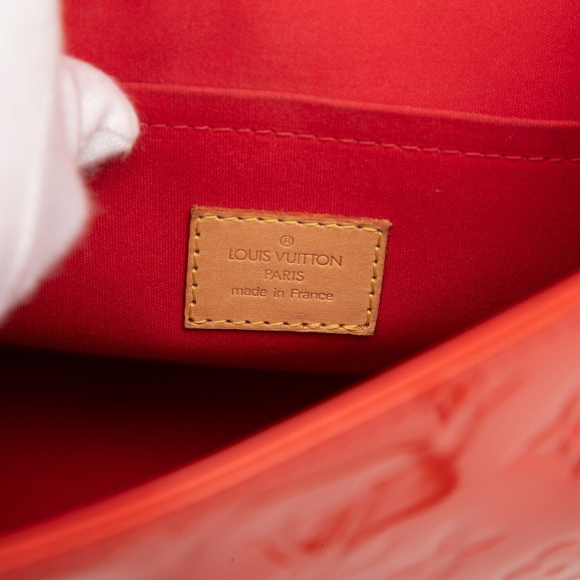 Louis Vuitton Red Color Rouge Patent Leather Shoulder Bag (Pre-Owned)
