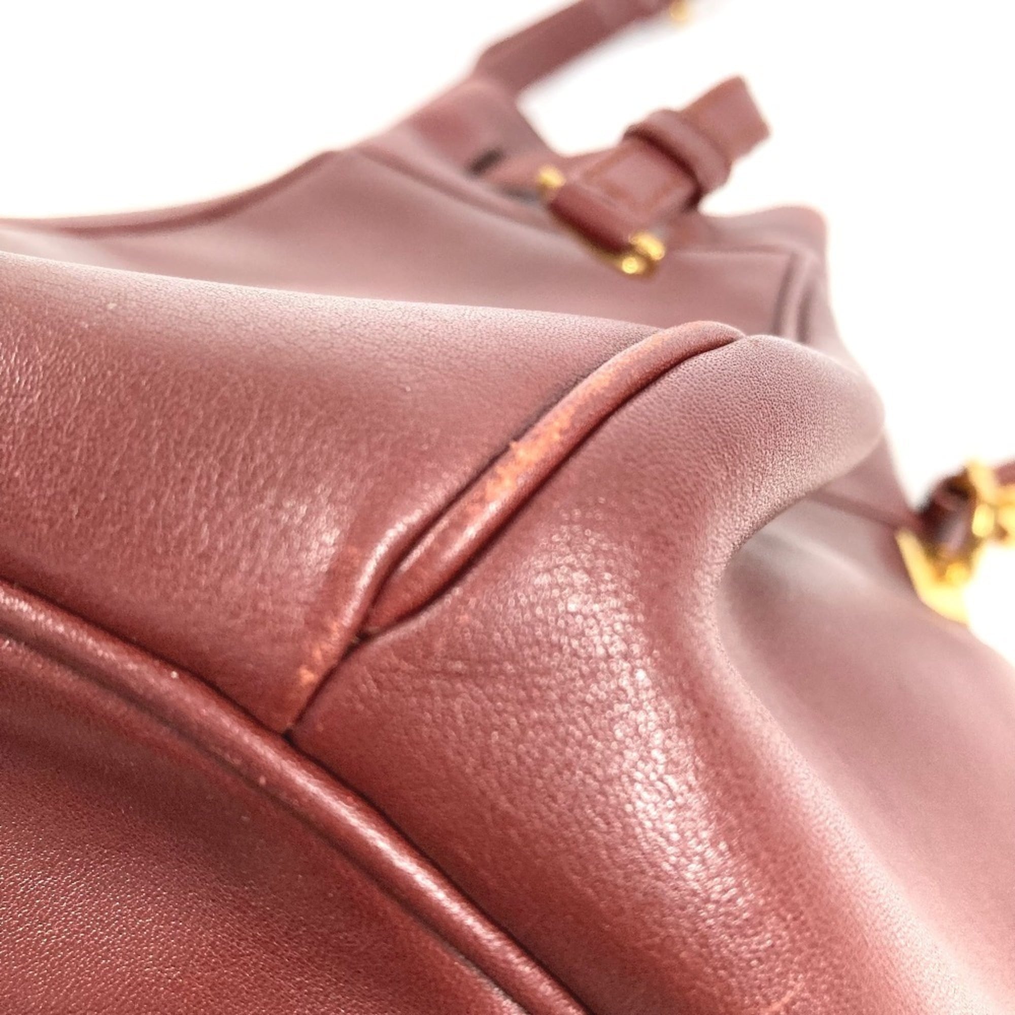 Cartier Must Wine Red Leather Shoulder Bag (Pre-Owned)