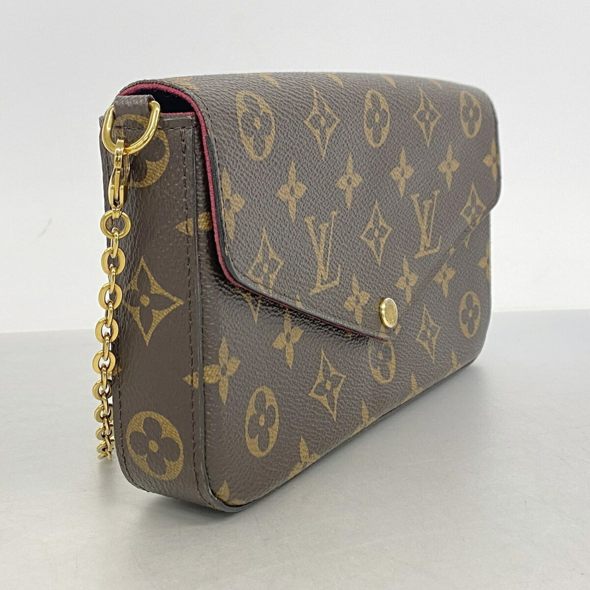 Louis Vuitton Fuchsia Chain/Shoulder Wallet (Pre-Owned)